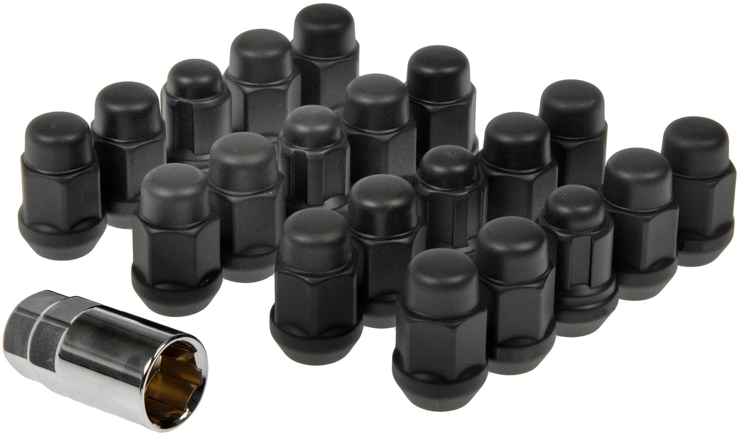 Dorman DOR-711-335C Matte Black Acorn Nut Lock Set M12-1.50 - Image 4
