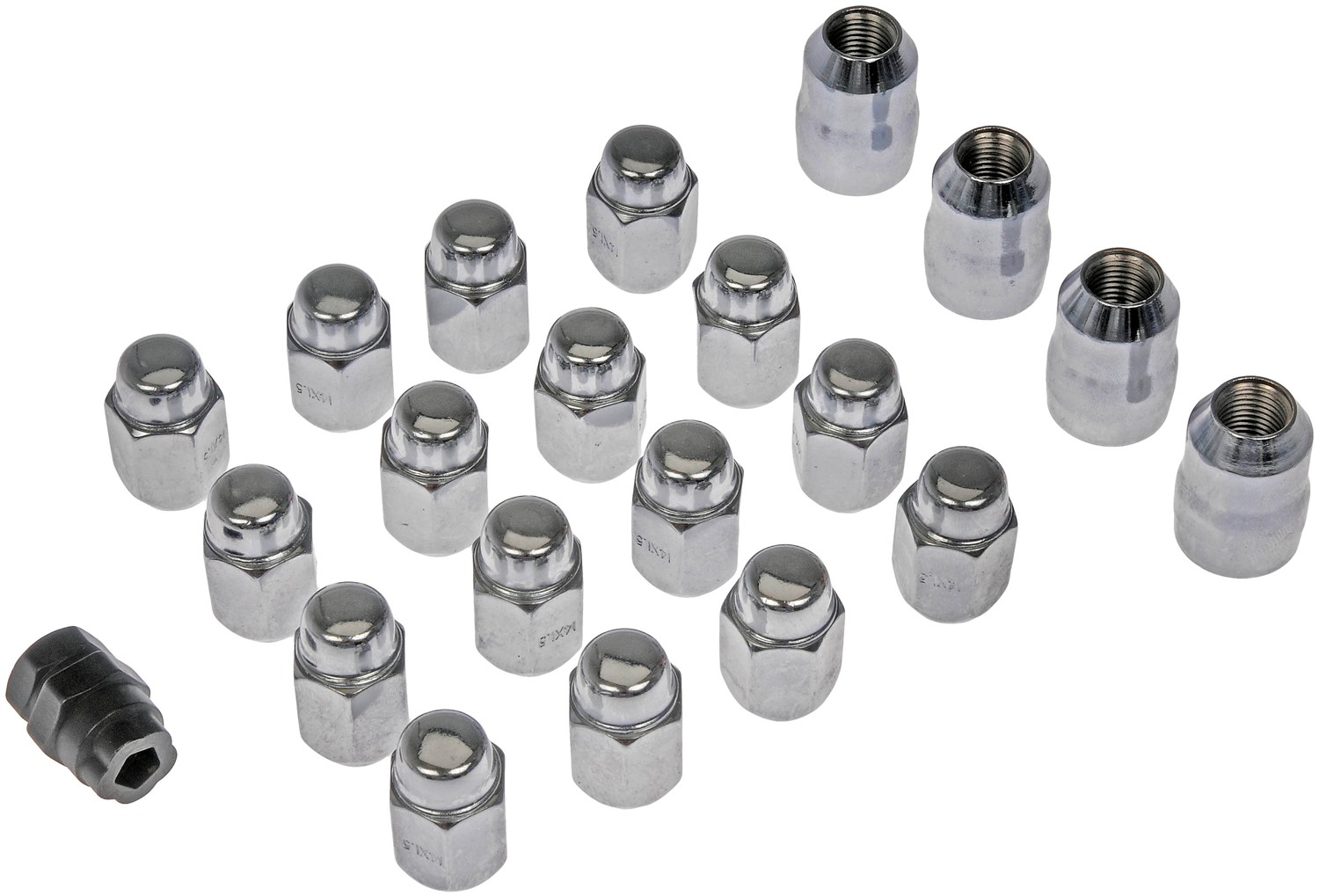 Dorman DOR-711-641 Chrome Acorn 2-Pc M14-1.50 - Image 2