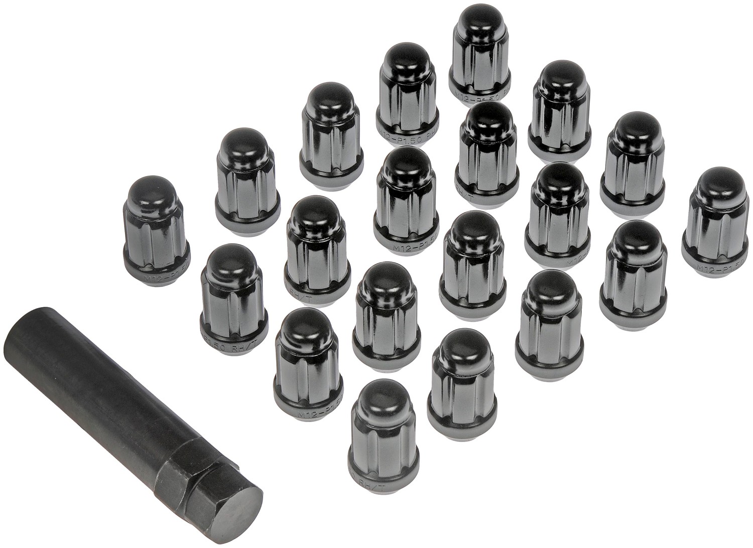 Dorman DOR-711-656 Black Chrome Spline Drive Lock Set M14-1.50