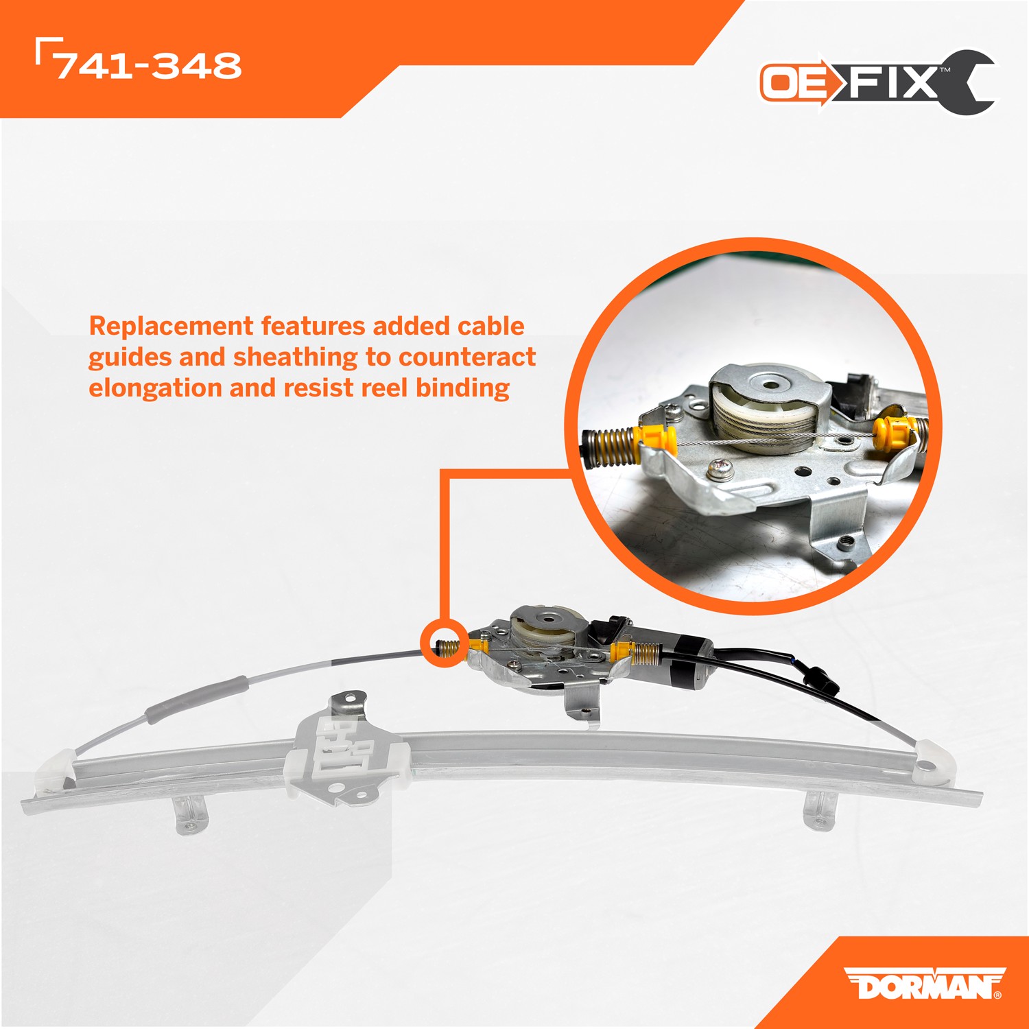 Dorman DOR-741-348 Power Window Regulator And Motor Assembly - Image 8