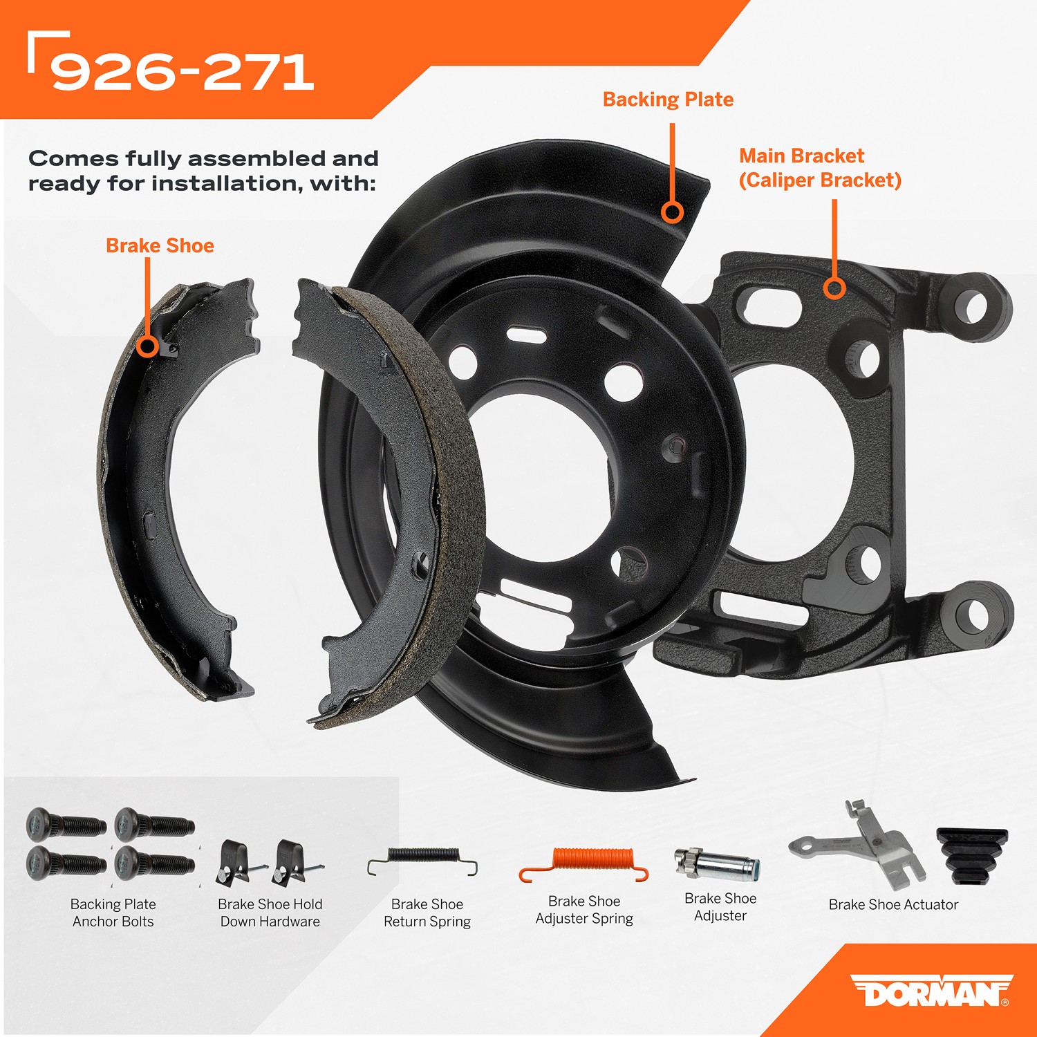Dorman DOR-926-271 Loaded Brake Backing Plate