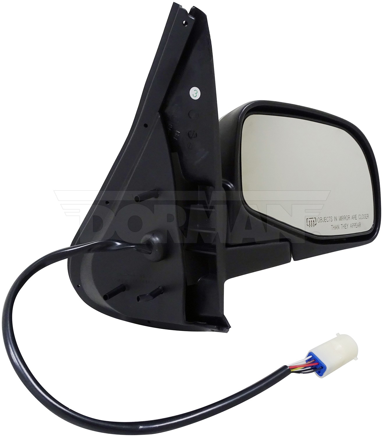Dorman DOR-955-009 Side View Mirror - Right, Power, with Lamp, Heated, Black