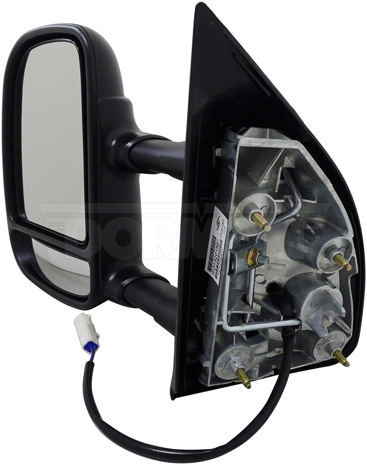 Dorman DOR-955-363 Side View Mirror - Left, Power, Telescopic, Black, Round Plug