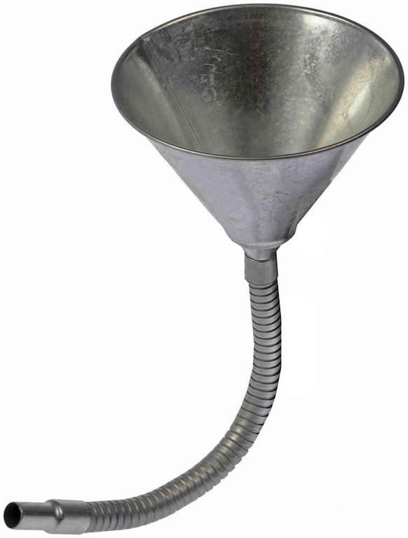 Dorman DOR-9-785 5-1/2 In Diameter Steel Flexible Neck Funnel with 1/2 In ID; No.80 Mesh Screen