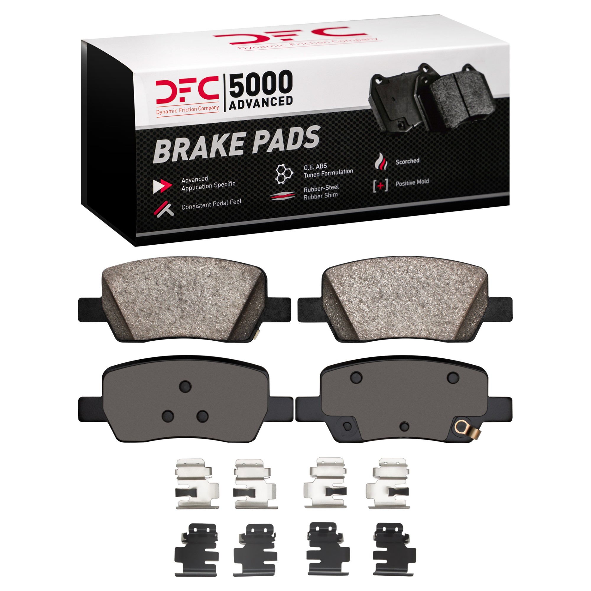 DYN 1551-2381-01 DFC 5000 Advanced Brake Pads - Ceramic and Hardware Kit
