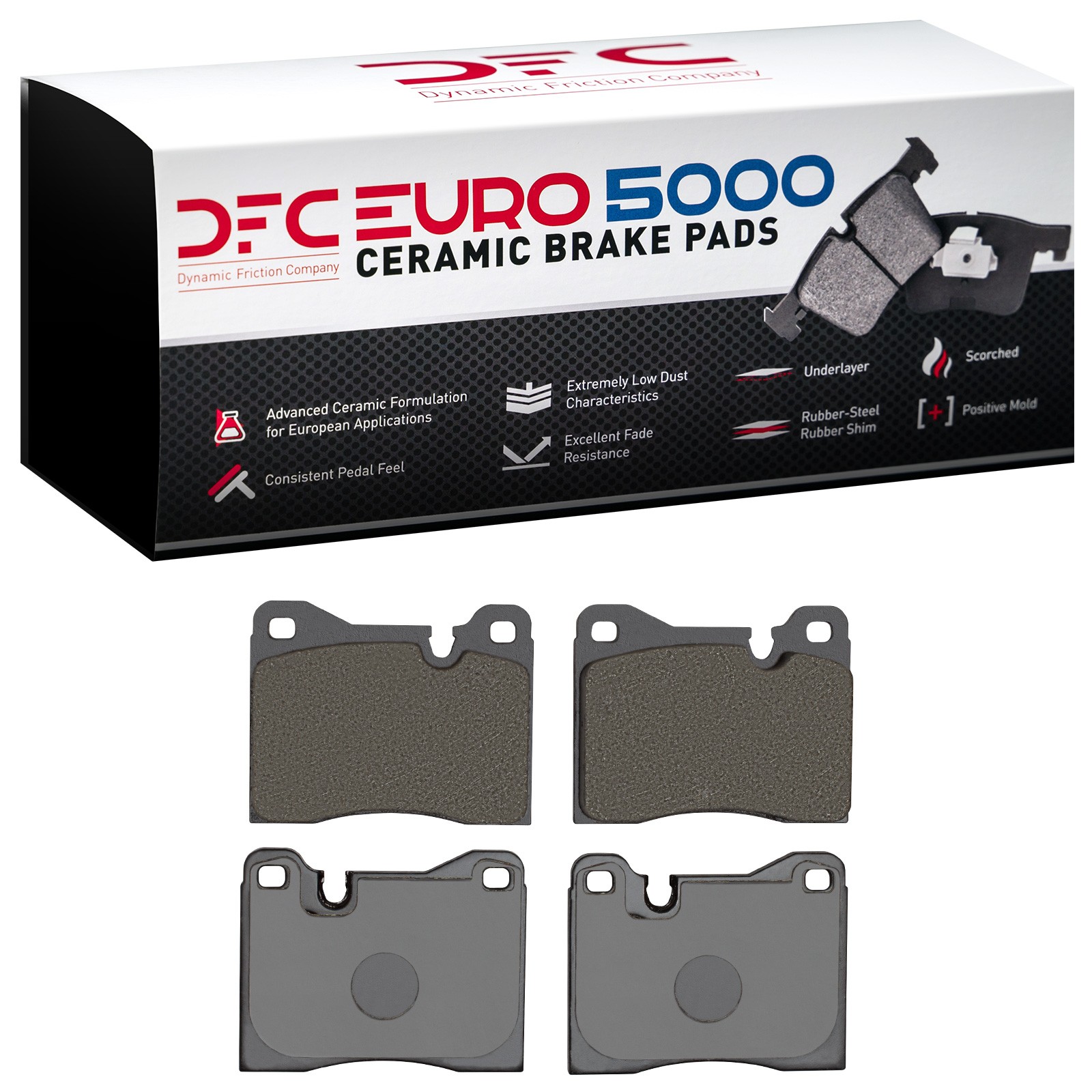 DYN 1600-0163-00 DFC EURO 5000 Ceramic Brake Pads - Image 2