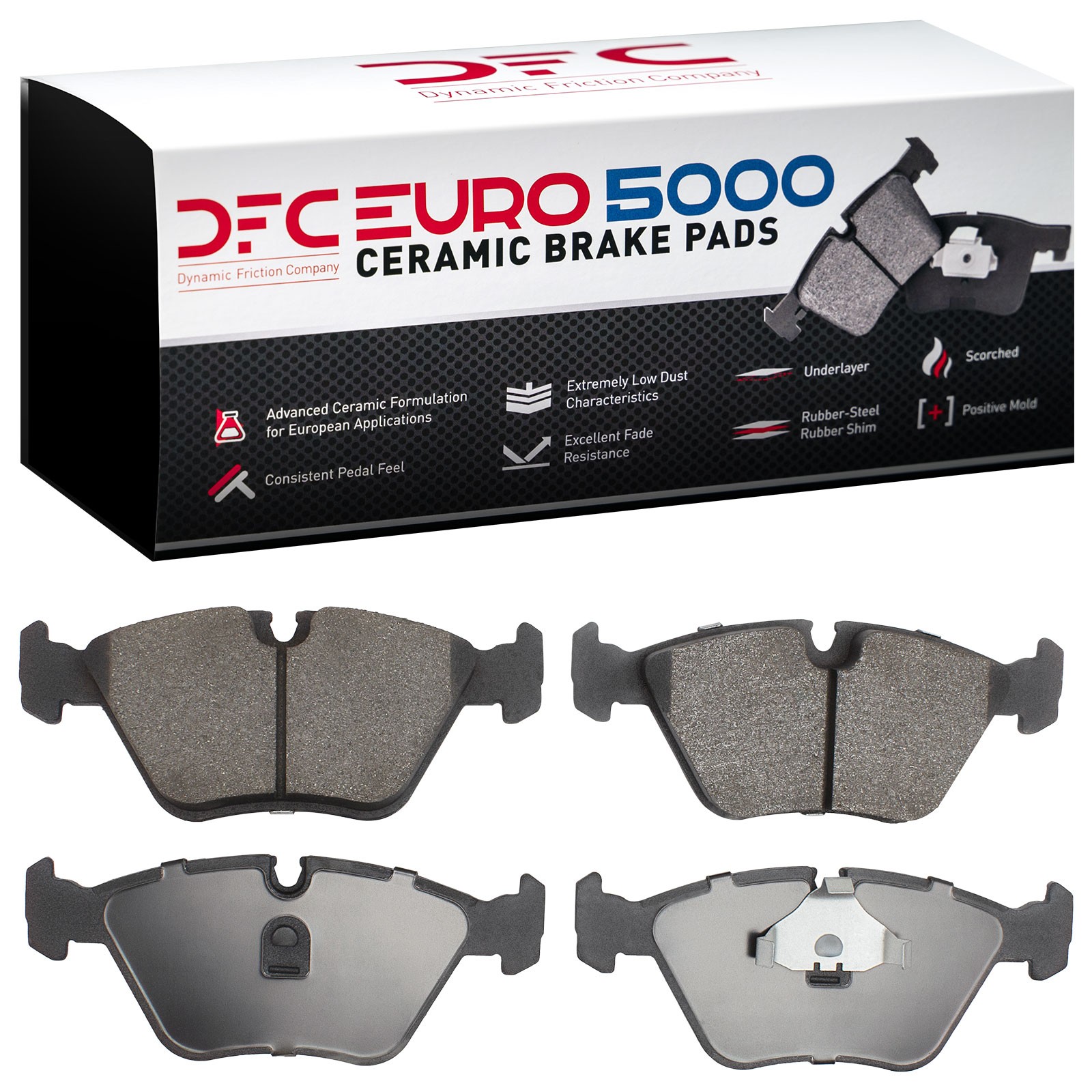 DYN 1600-0394-00 DFC EURO 5000 Ceramic Brake Pads - Image 2