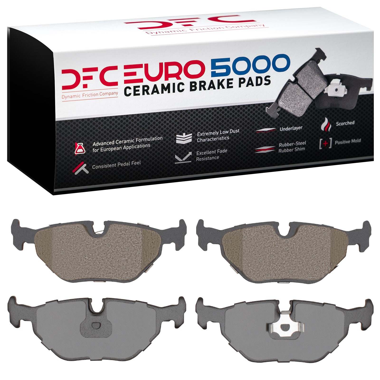 DYN 1600-0396-00 DFC EURO 5000 Ceramic Brake Pads - Image 2