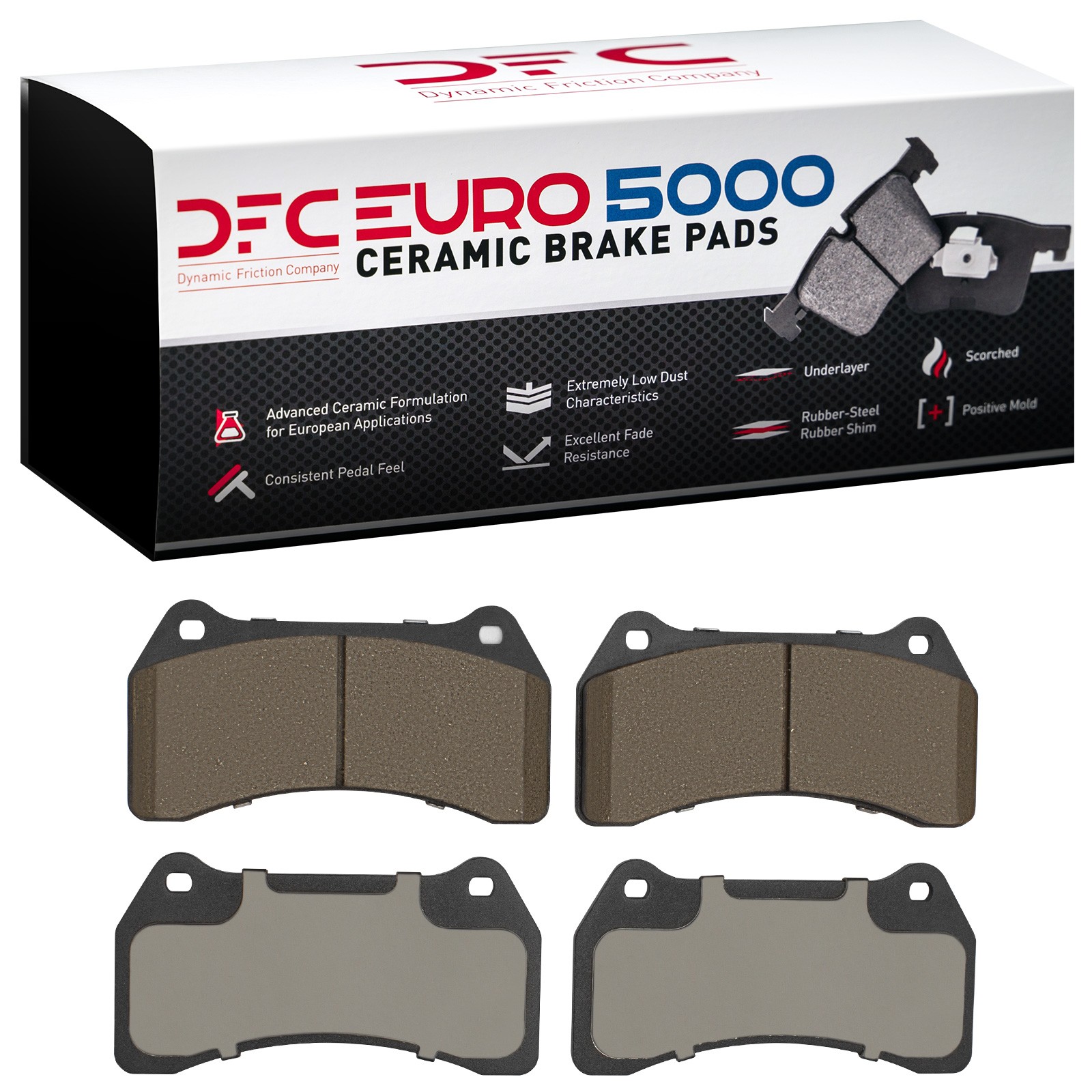 DYN 1600-0938-00 DFC EURO 5000 Ceramic Brake Pads - Image 2