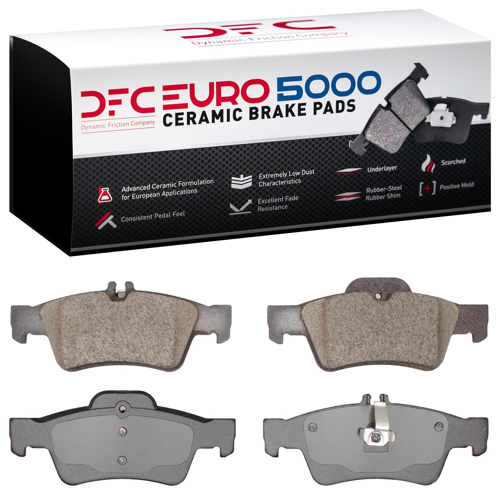 DYN 1600-0986-00 DFC EURO 5000 Ceramic Brake Pads - Image 2