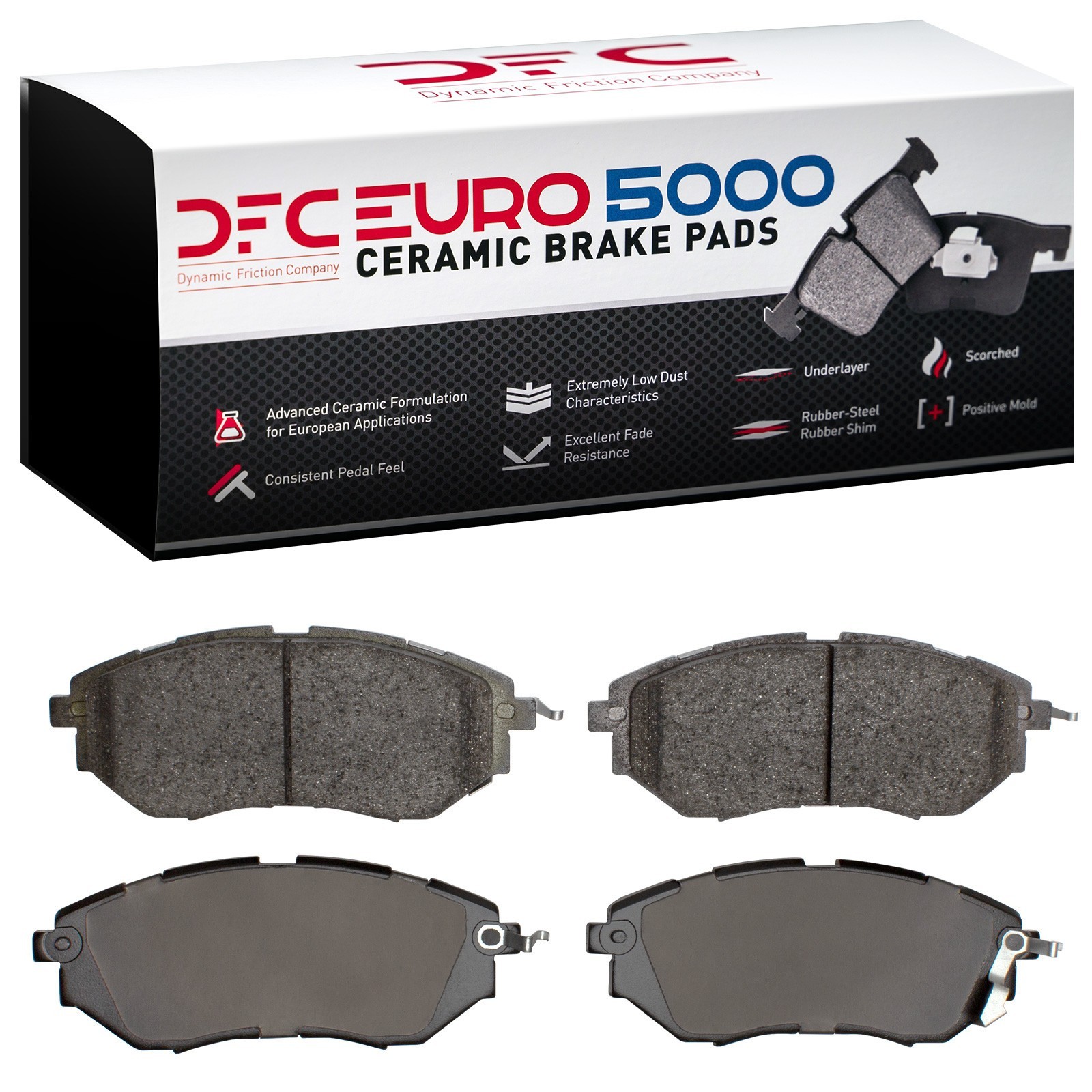 DYN 1600-1078-00 DFC EURO 5000 Ceramic Brake Pads - Image 2