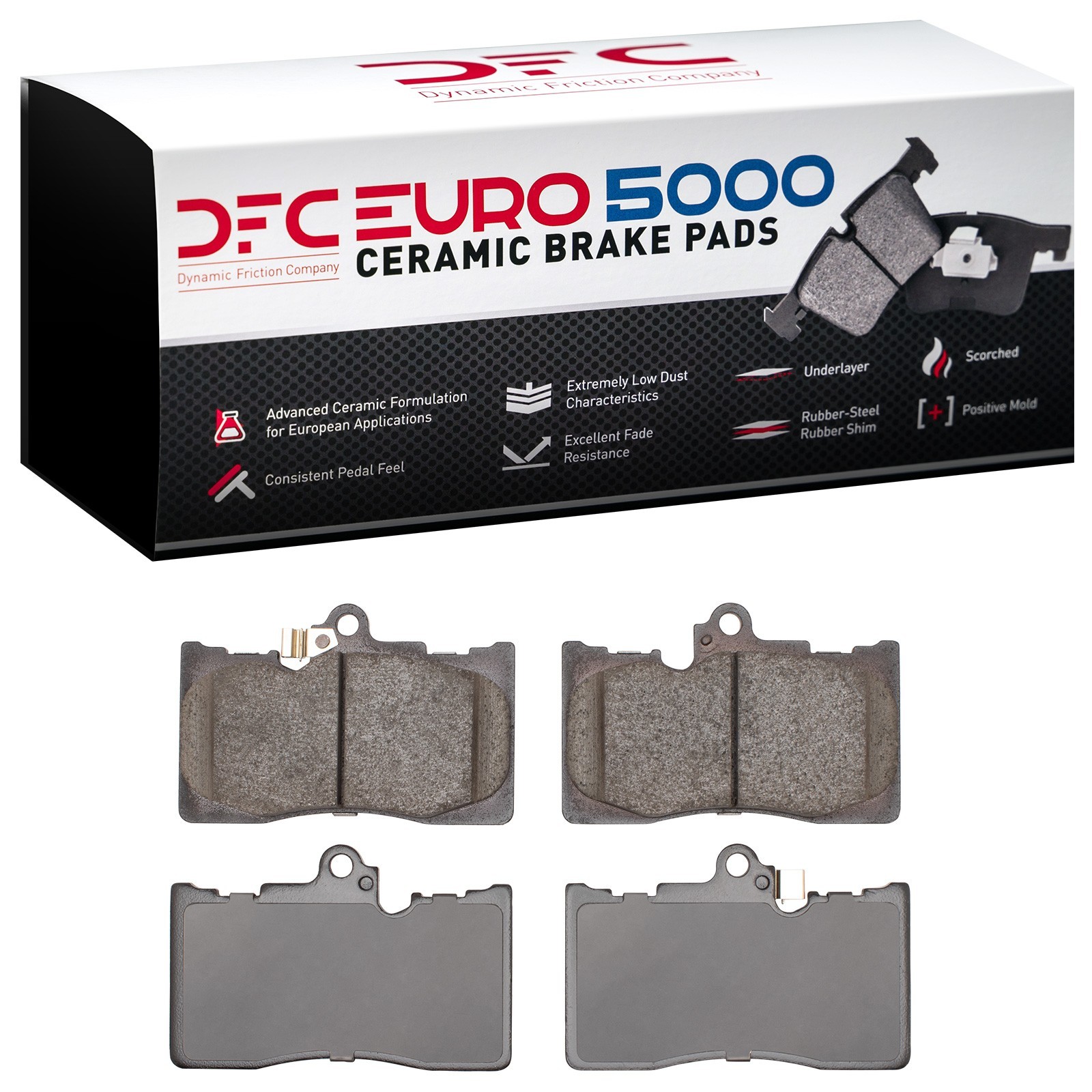 DYN 1600-1118-00 DFC EURO 5000 Ceramic Brake Pads - Image 2