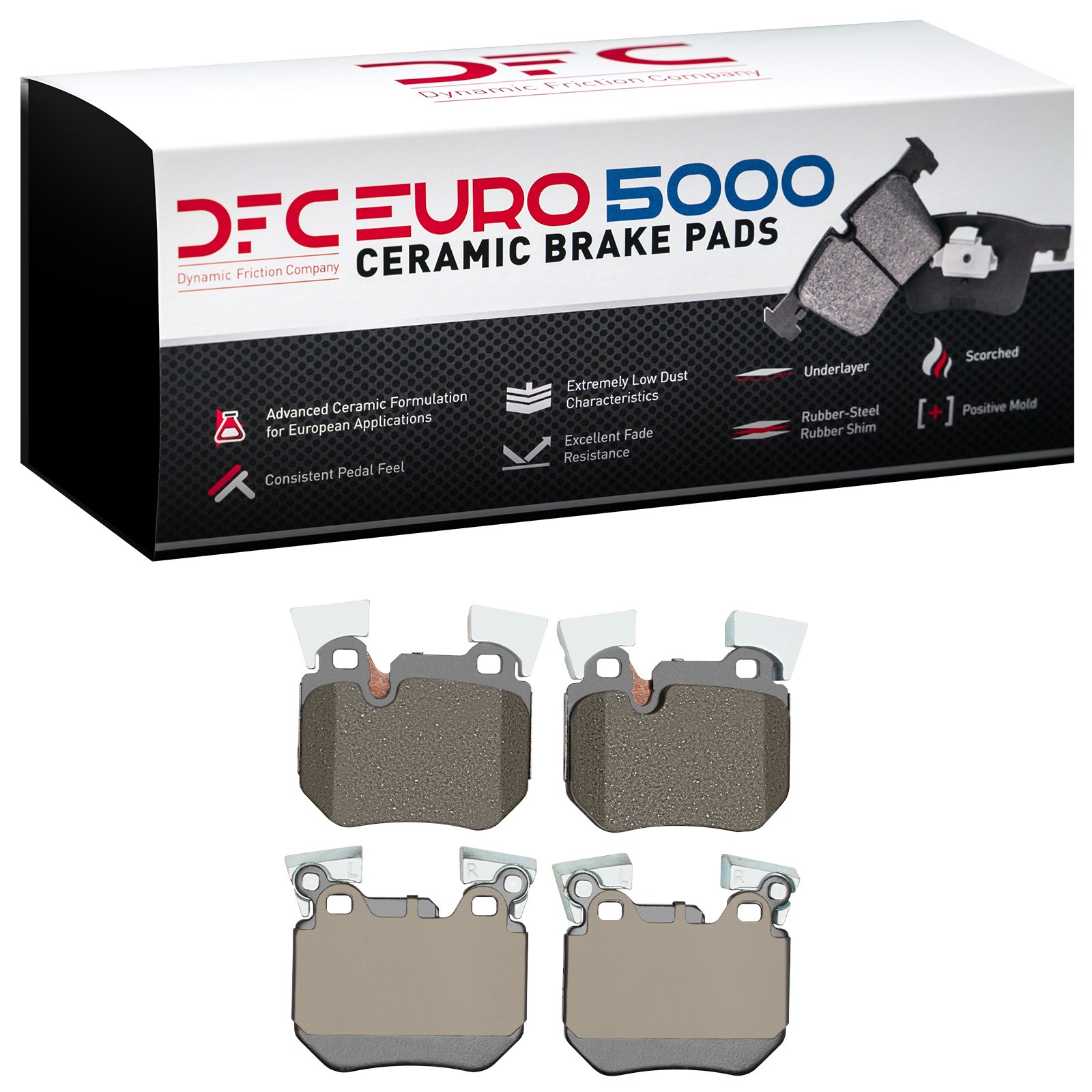 DYN 1600-1372-00 DFC EURO 5000 Ceramic Brake Pads - Image 2