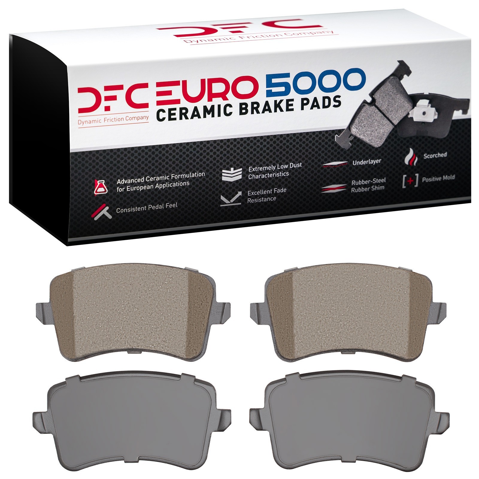 DYN 1600-1386-00 DFC EURO 5000 Ceramic Brake Pads - Image 2