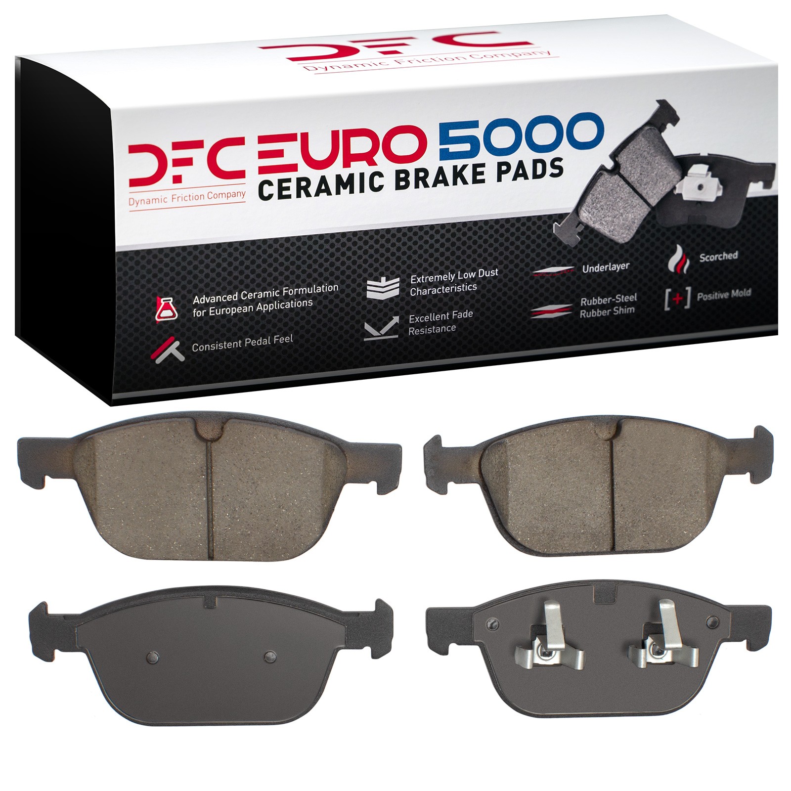 DYN 1600-1412-00 DFC EURO 5000 Ceramic Brake Pads - Image 2