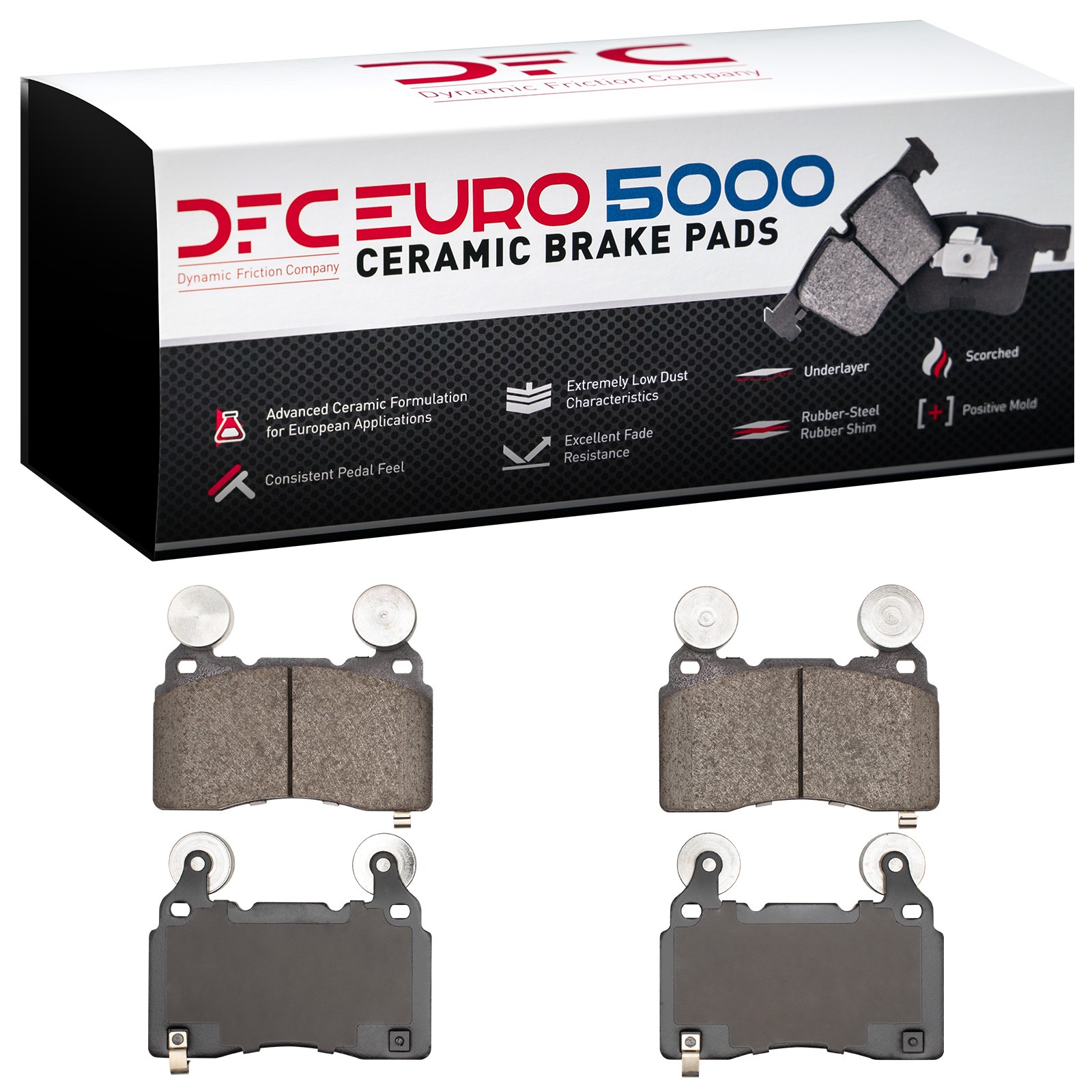 DYN 1600-1474-00 DFC EURO 5000 Ceramic Brake Pads - Image 2