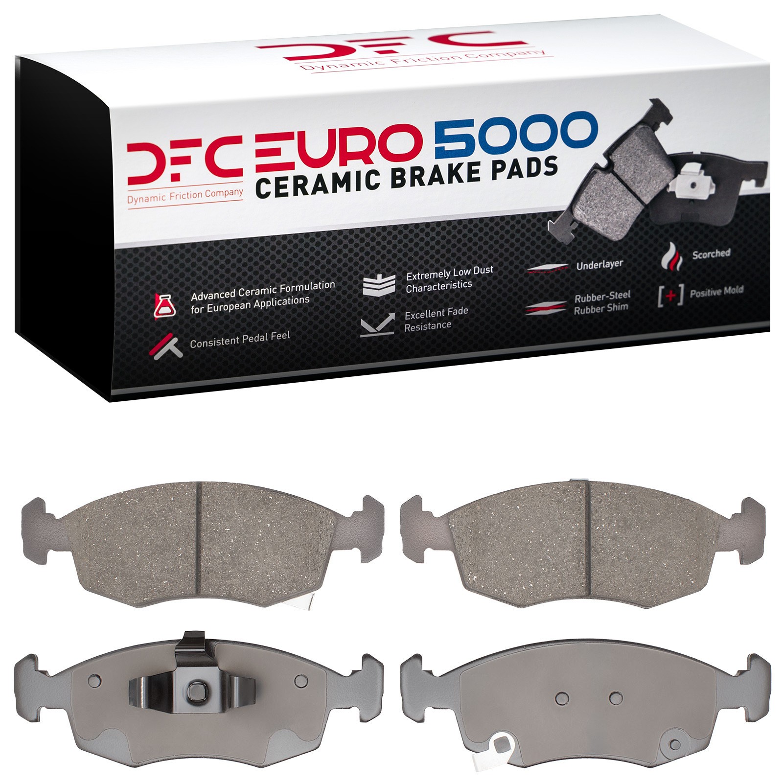 DYN 1600-1568-00 DFC EURO 5000 Ceramic Brake Pads - Image 2