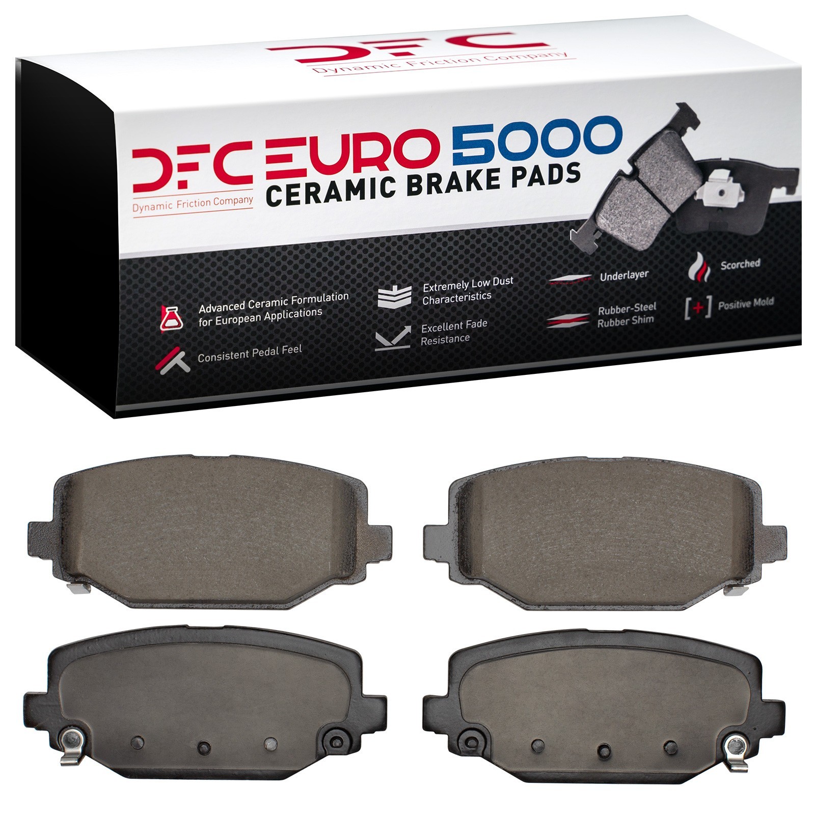 DYN 1600-1596-00 DFC EURO 5000 Ceramic Brake Pads - Image 2