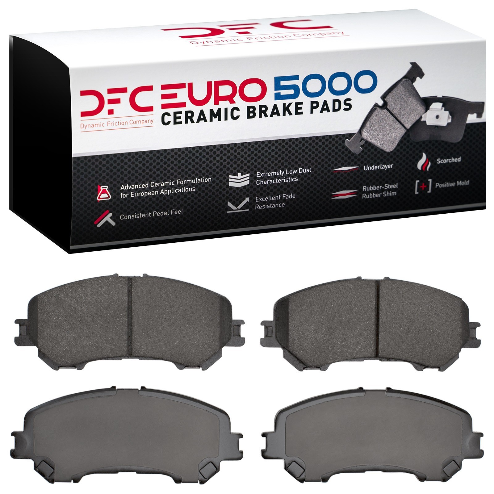 DYN 1600-1737-00 DFC EURO 5000 Ceramic Brake Pads - Image 2
