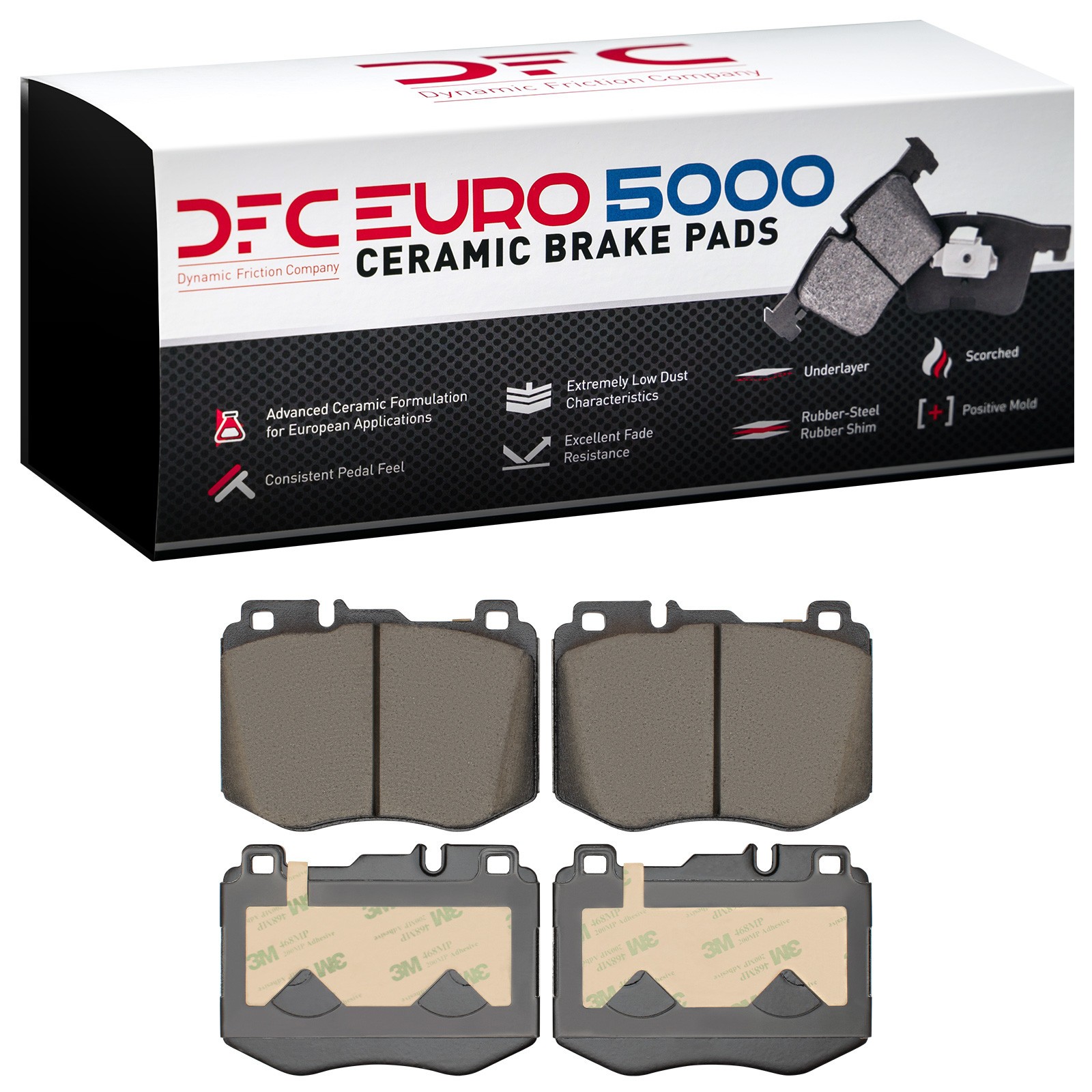 DYN 1600-1796-00 DFC EURO 5000 Ceramic Brake Pads - Image 2