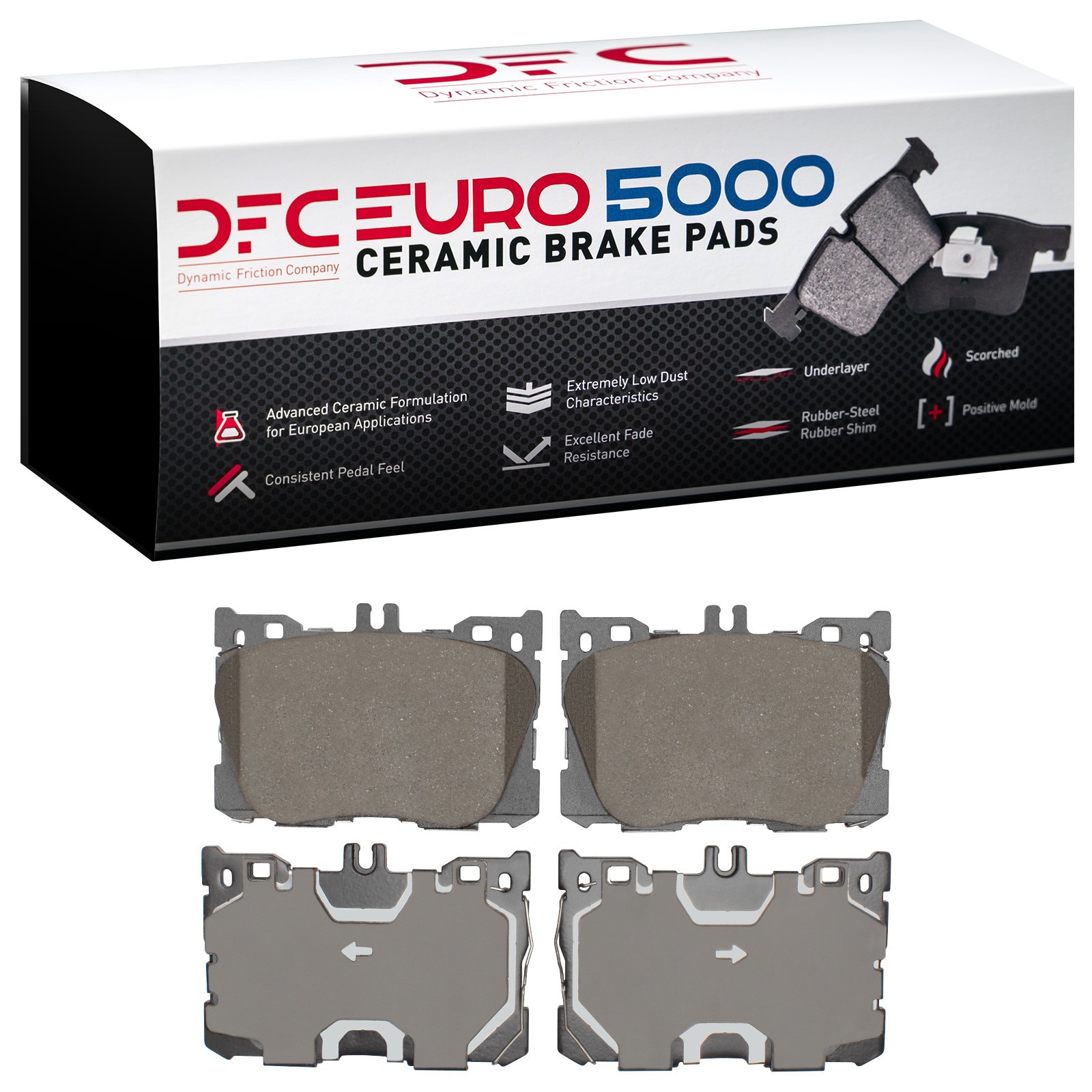 DYN-1600-1871-00 DFC EURO 5000 Ceramic Brake Pads - Image 2