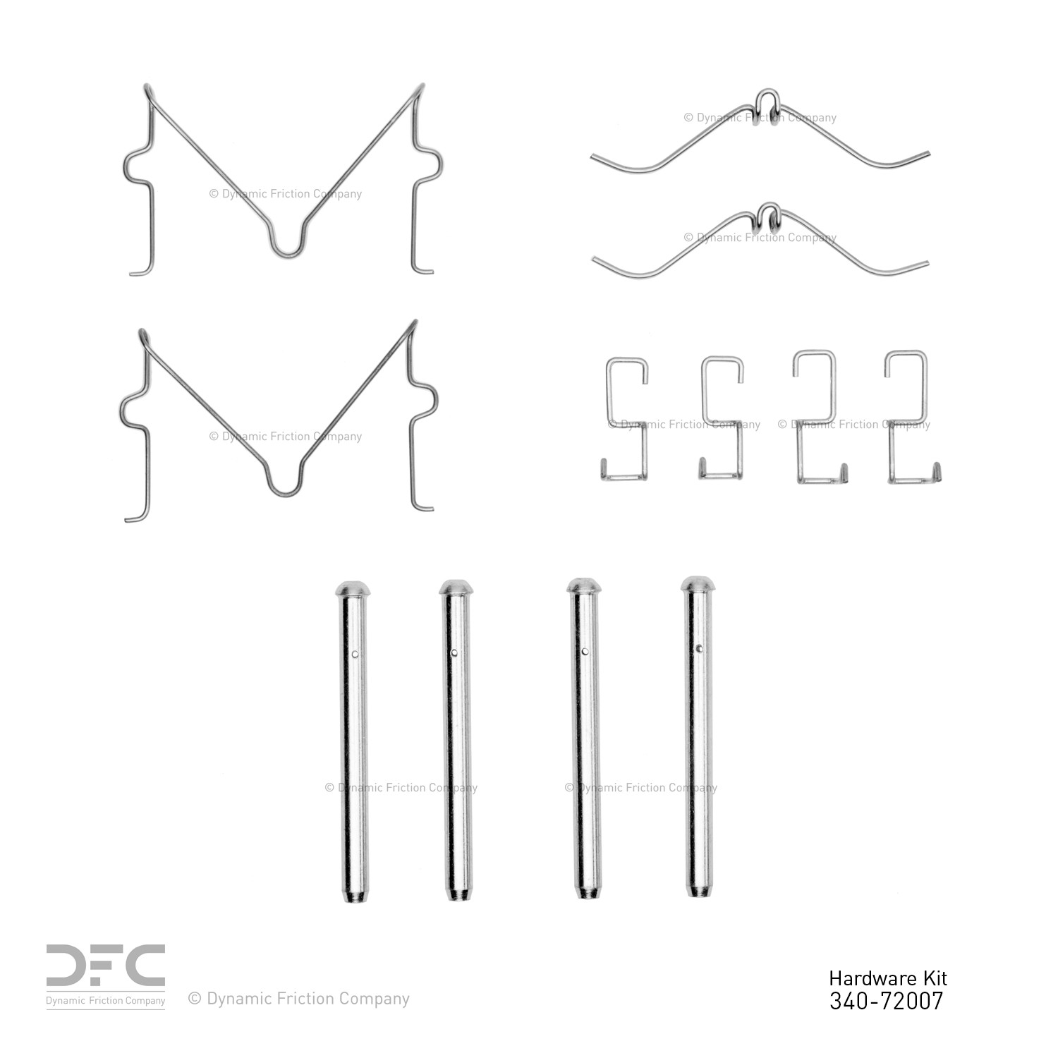 DYN 340-72007 DFC Disc Brake Hardware Kit