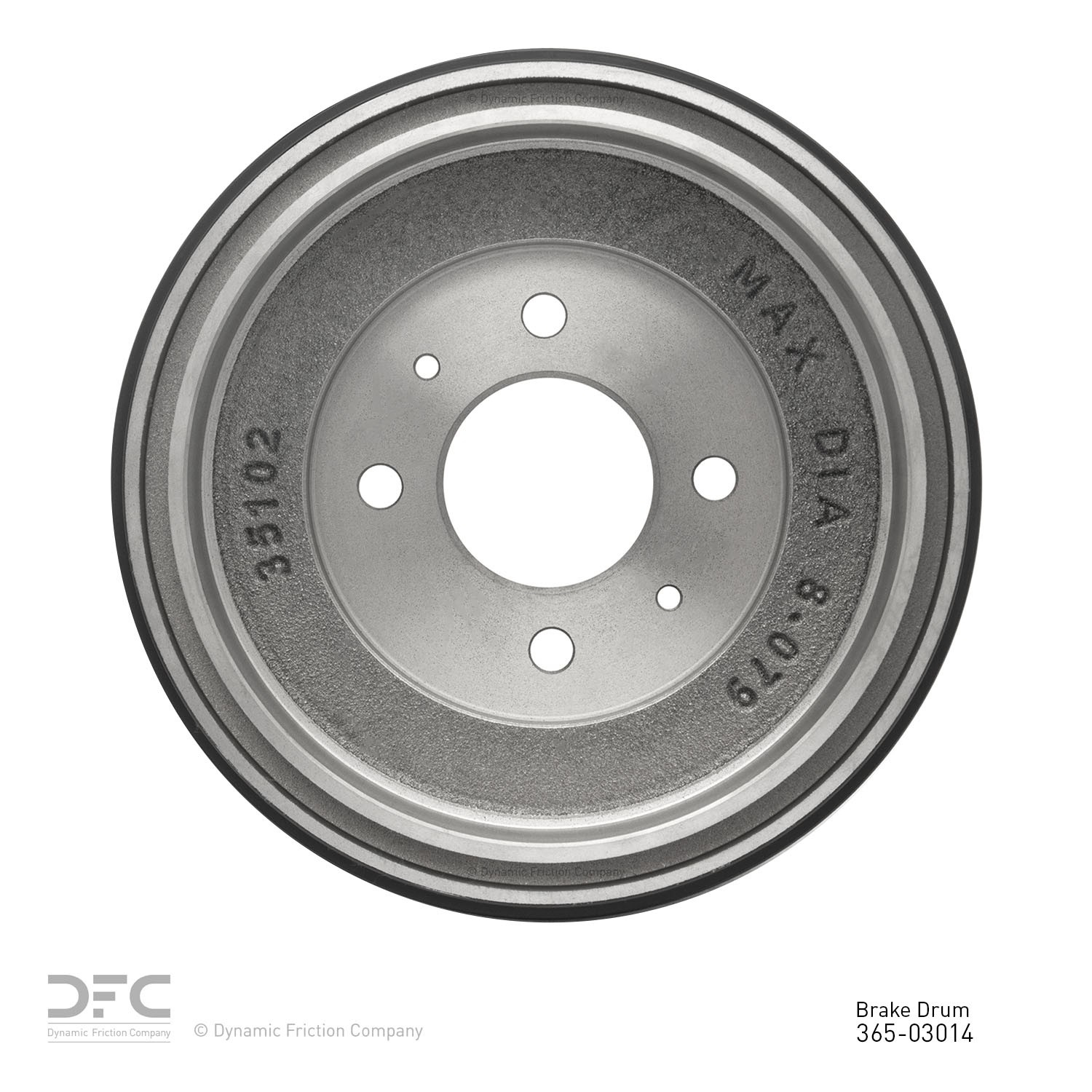 DYN 365-03014 True Balanced Brake Drum - Image 2