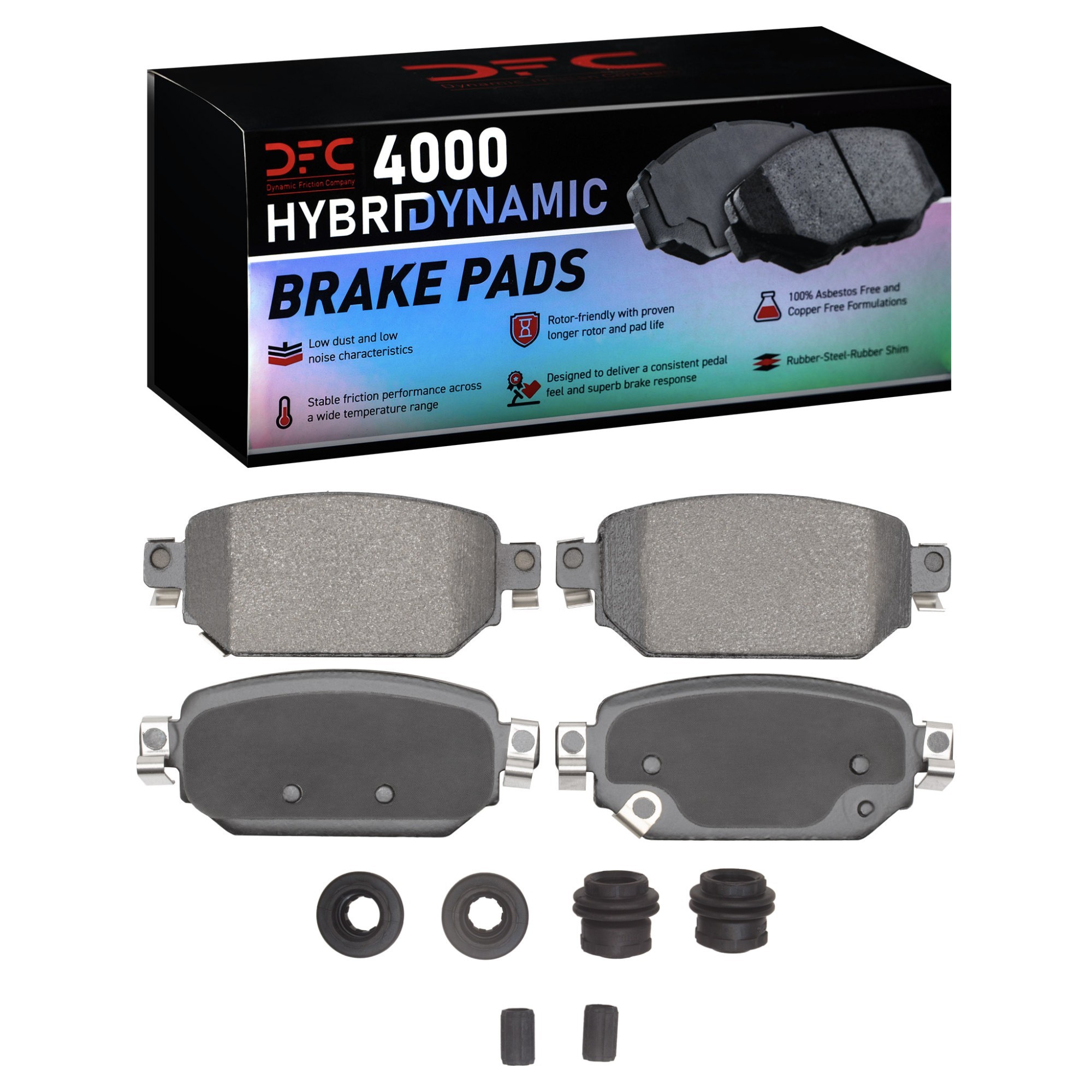 DYN 4000-2042-01 DFC 4000 HybriDynamic Brake Pads & Hardware Kit