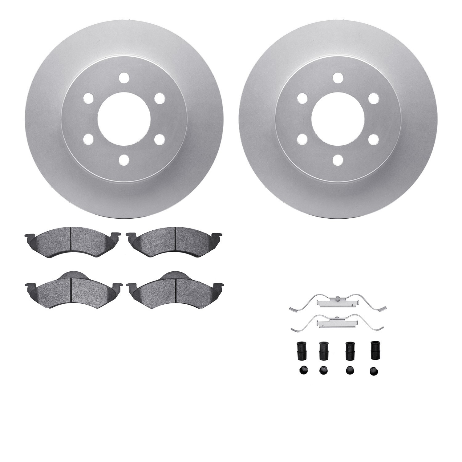 DYN 4212-40121 DFC GEOSPEC Coated Rotor- HD Brake Pad - Hardware