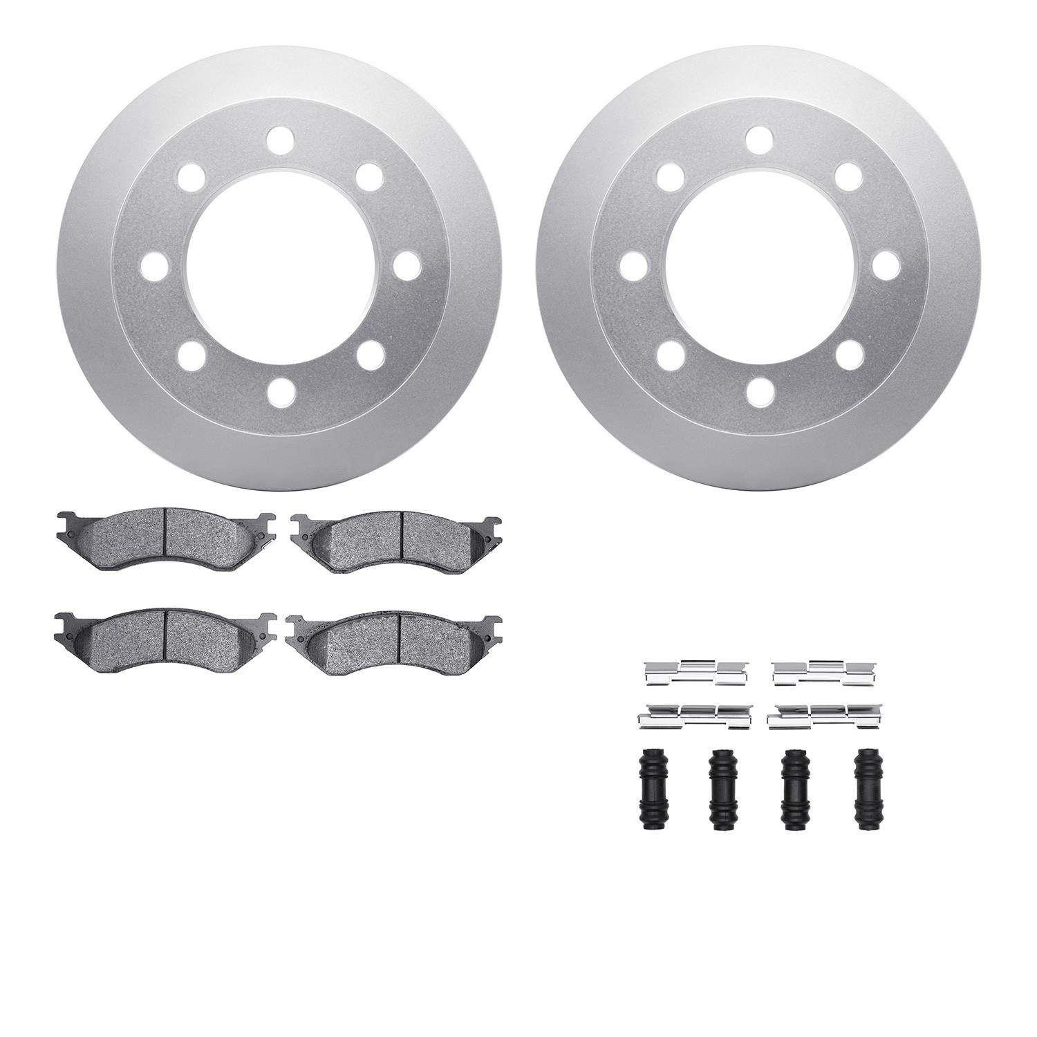 DYN 4212-40129 DFC GEOSPEC Coated Rotor- HD Brake Pad - Hardware