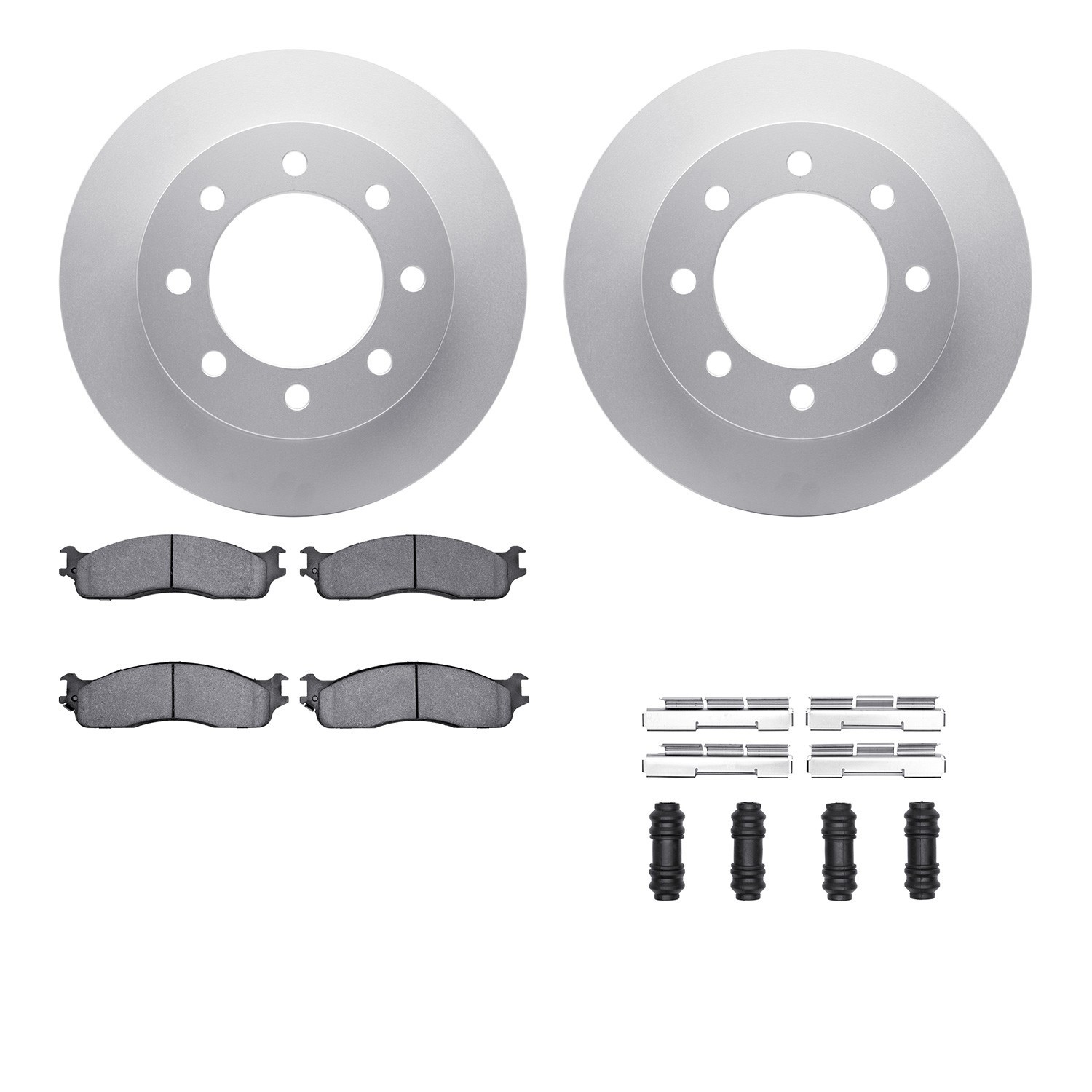 DYN 4212-40137 DFC GEOSPEC Coated Rotor- HD Brake Pad - Hardware