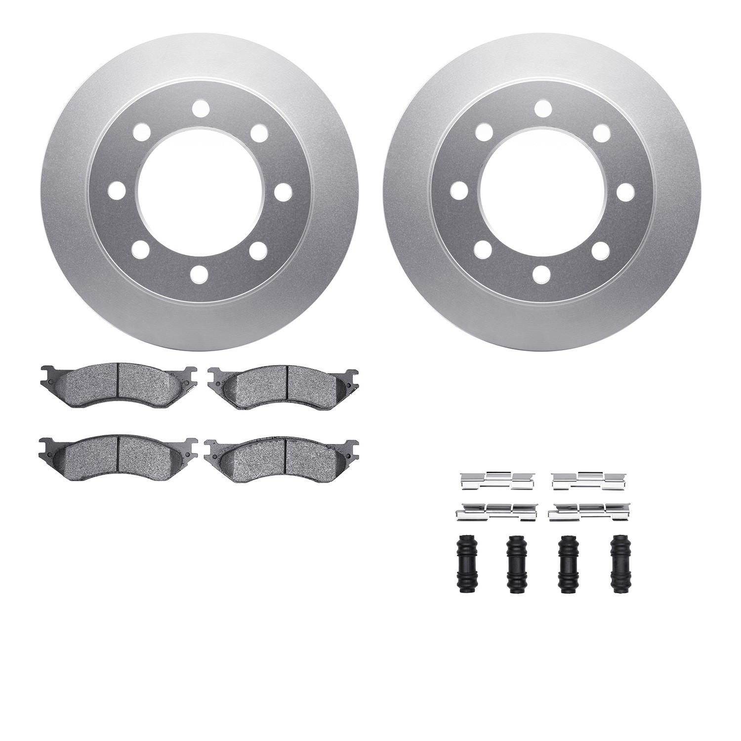 DYN 4212-40138 DFC GEOSPEC Coated Rotor- HD Brake Pad - Hardware