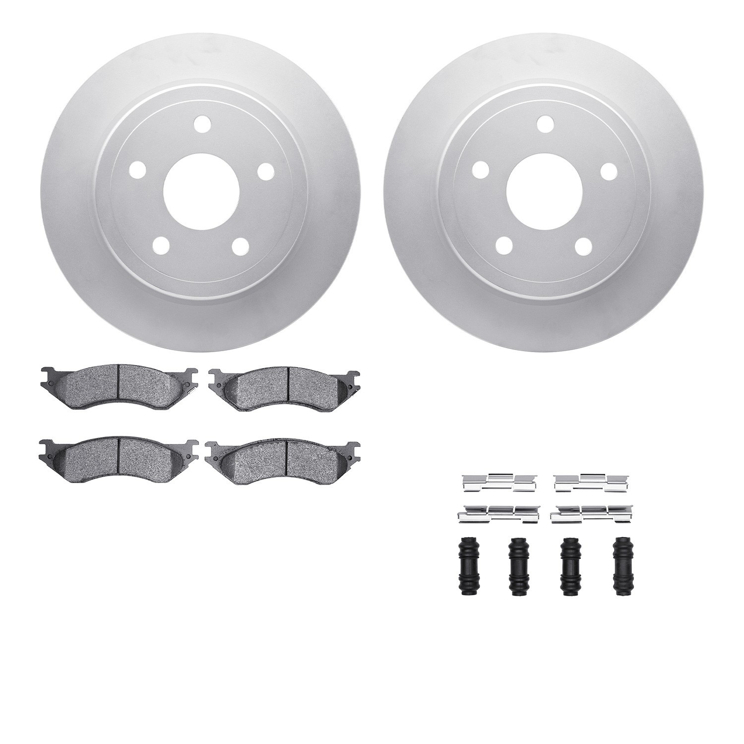 DYN 4212-40142 DFC GEOSPEC Coated Rotor- HD Brake Pad - Hardware