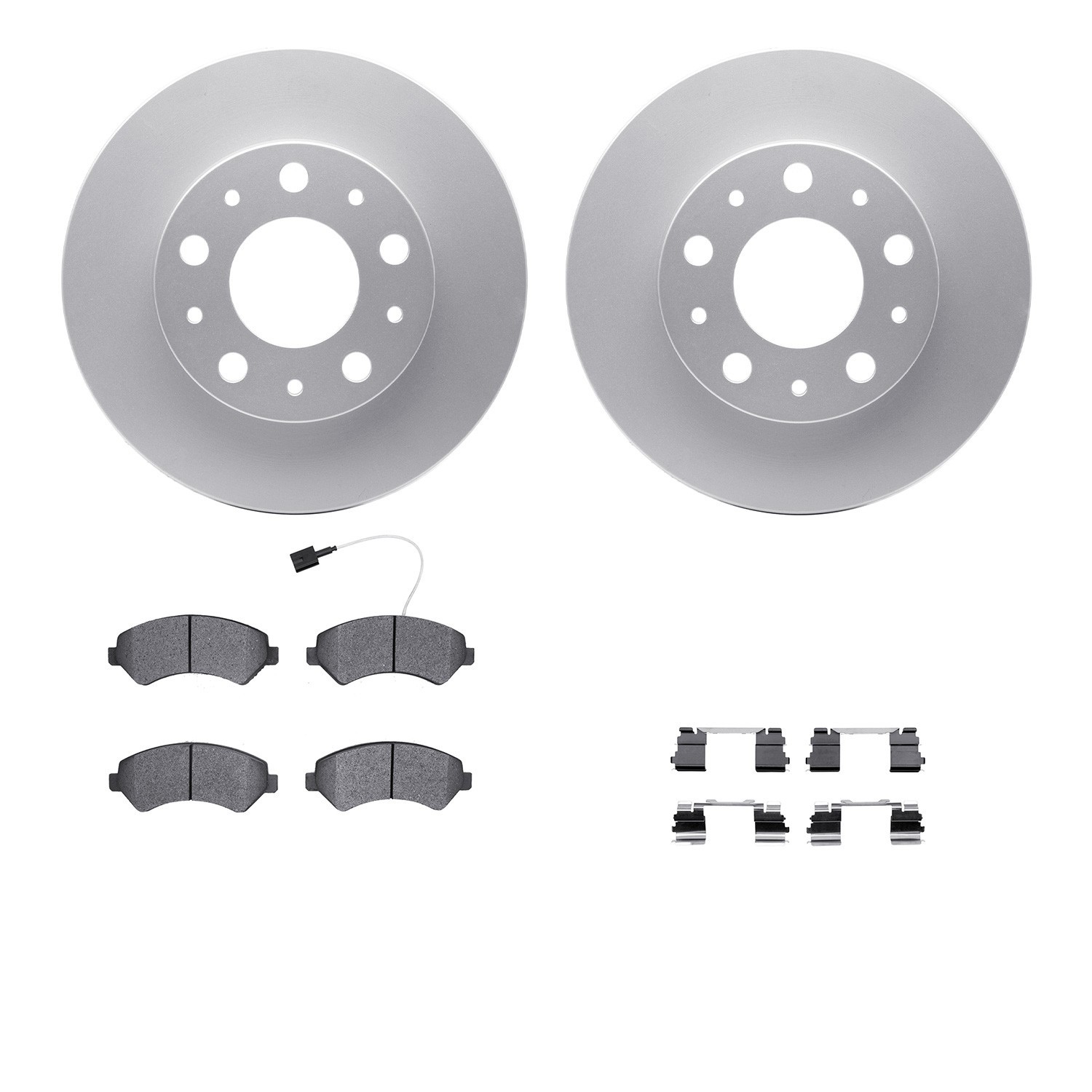 DYN 4212-40153 DFC GEOSPEC Coated Rotor- HD Brake Pad - Hardware