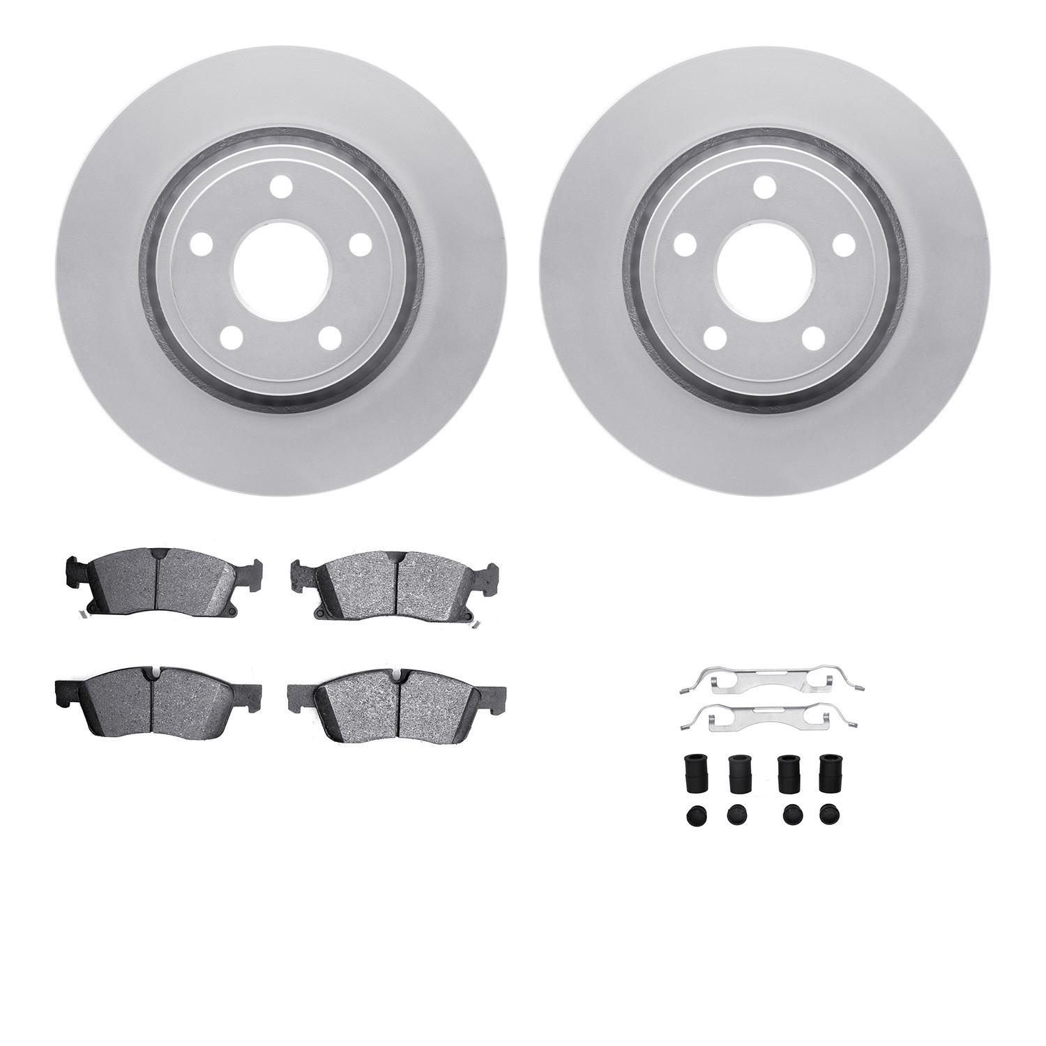 DYN 4212-42004 DFC GEOSPEC Coated Rotor- HD Brake Pad - Hardware