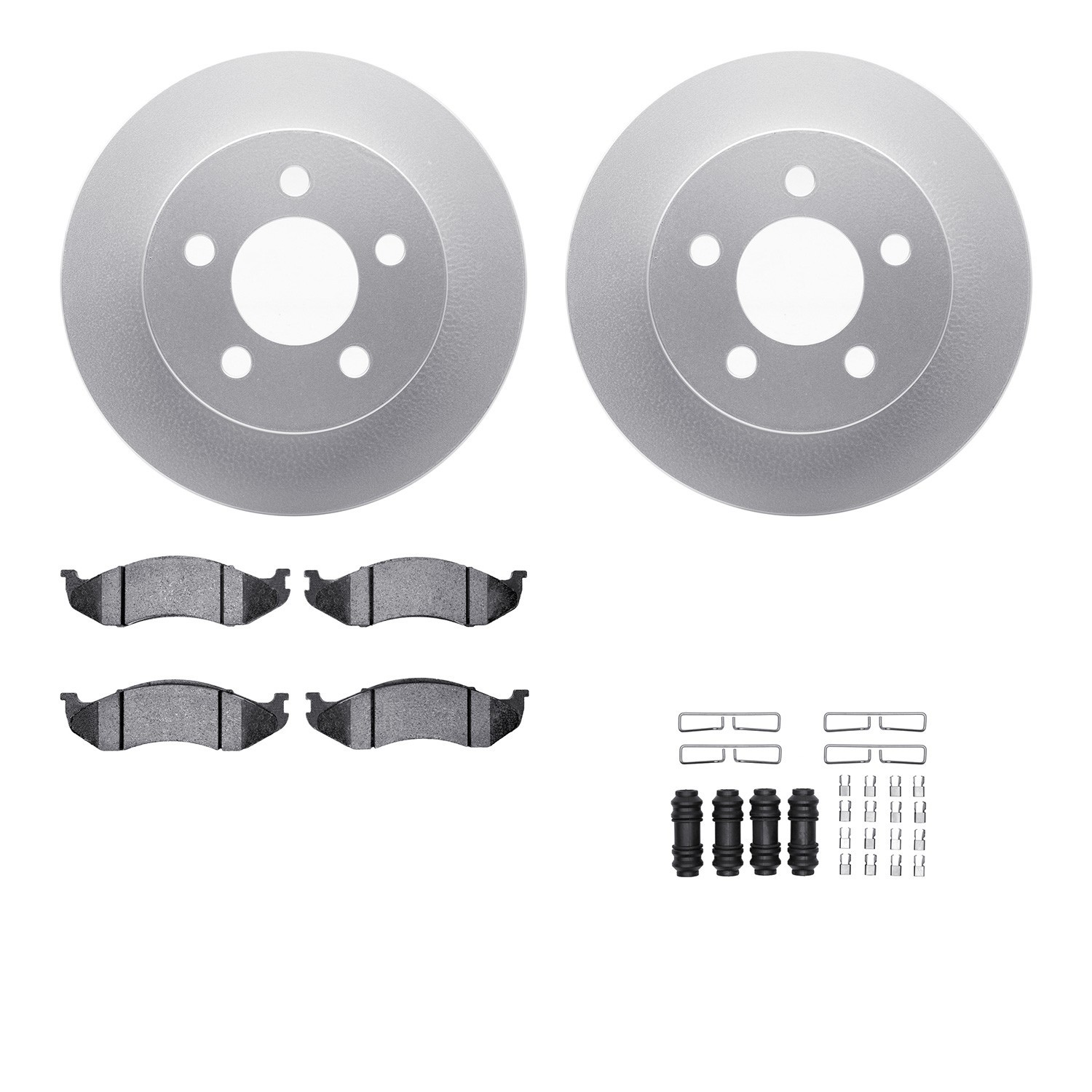 DYN 4212-42081 DFC GEOSPEC Coated Rotor- HD Brake Pad - Hardware