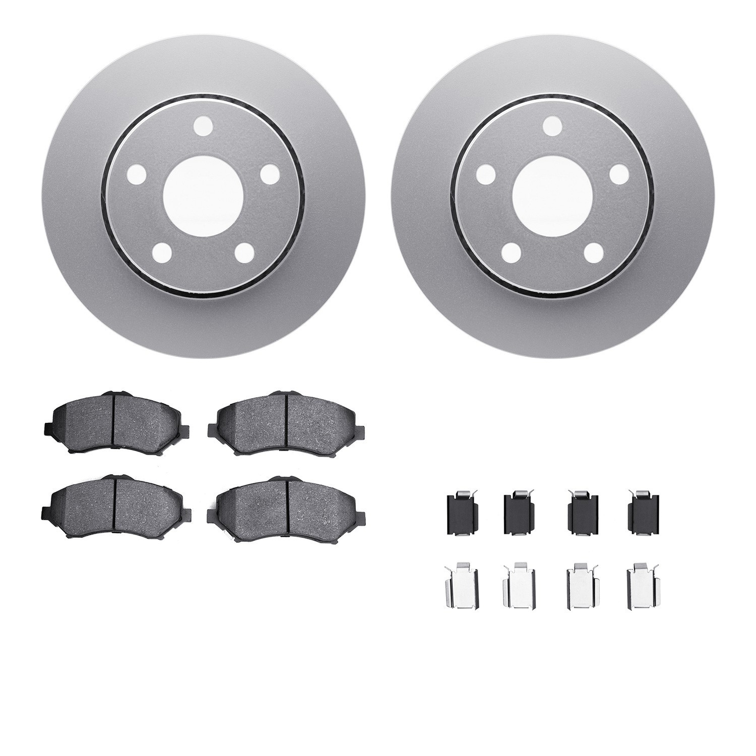 DYN 4212-42086 DFC GEOSPEC Coated Rotor- HD Brake Pad - Hardware