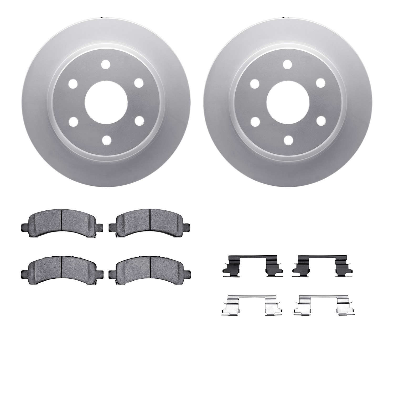 DYN 4212-48011 DFC GEOSPEC Coated Rotor- HD Brake Pad - Hardware