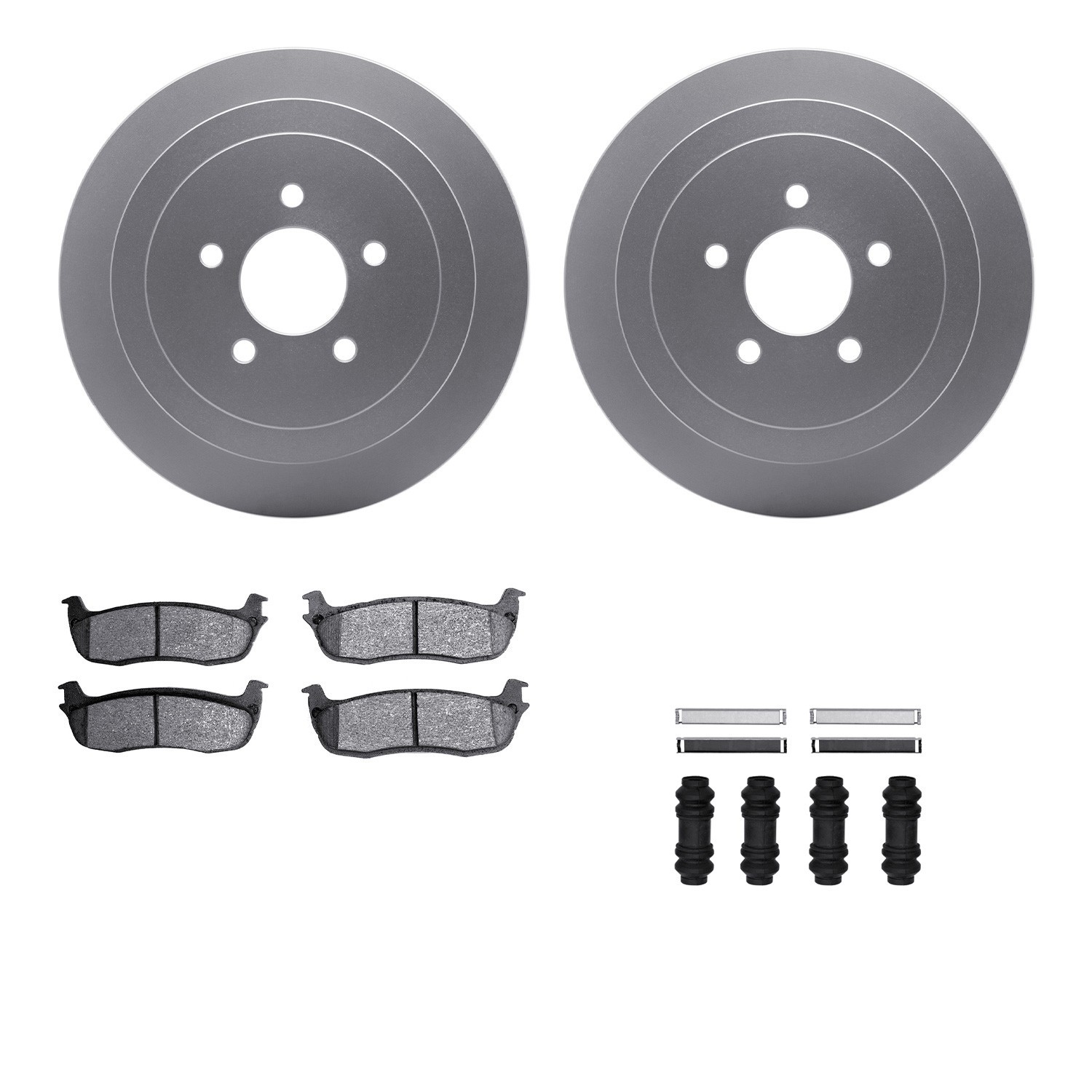 DYN 4212-55010 DFC GEOSPEC Coated Rotor- HD Brake Pad - Hardware