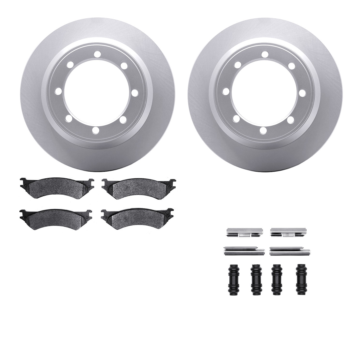 DYN 4212-99142 DFC GEOSPEC Coated Rotor- HD Brake Pad - Hardware