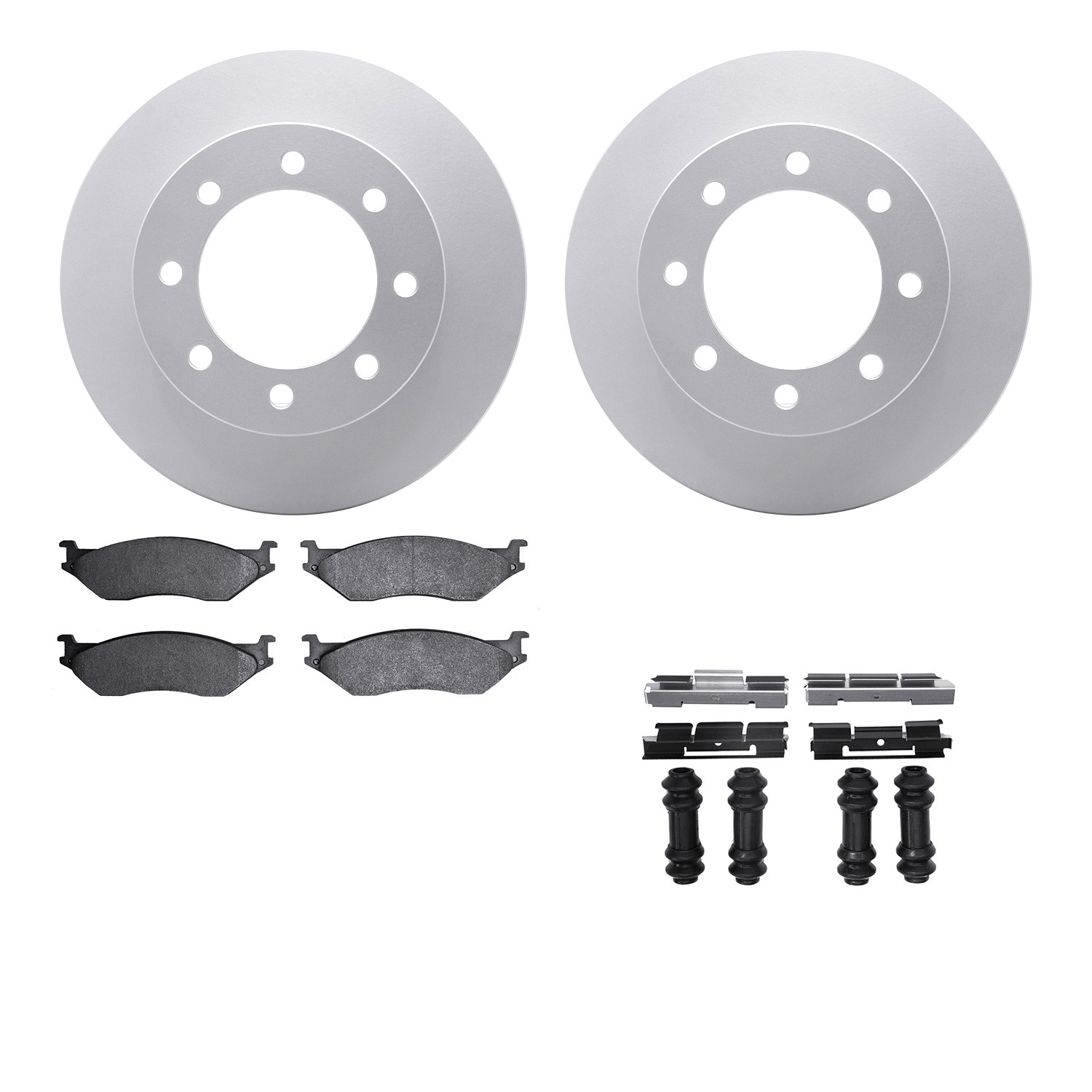 DYN 4212-99154 DFC GEOSPEC Coated Rotor- HD Brake Pad - Hardware