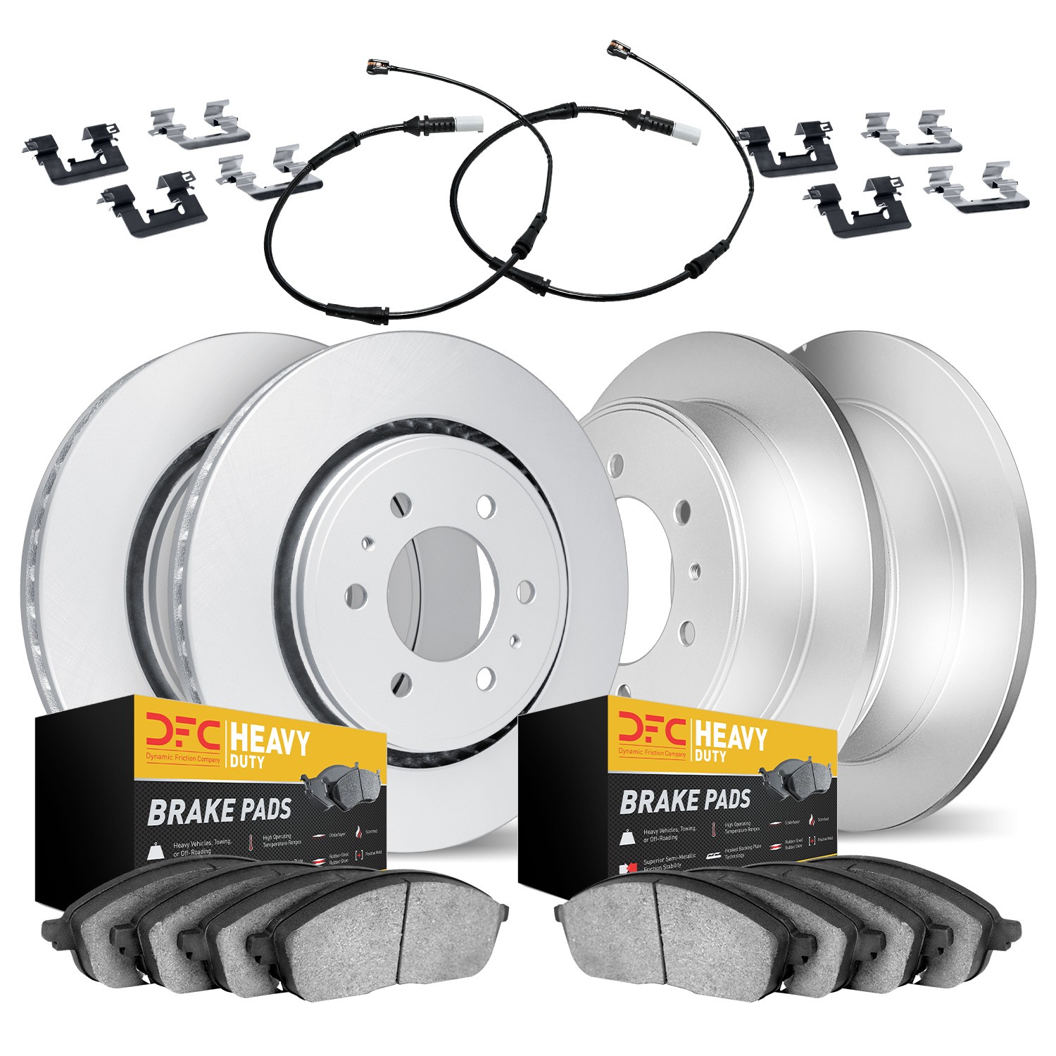 DYN 4224-40014 DFC GEOSPEC Coated Rotor- HD Brake Pad - Hardware and Sensor