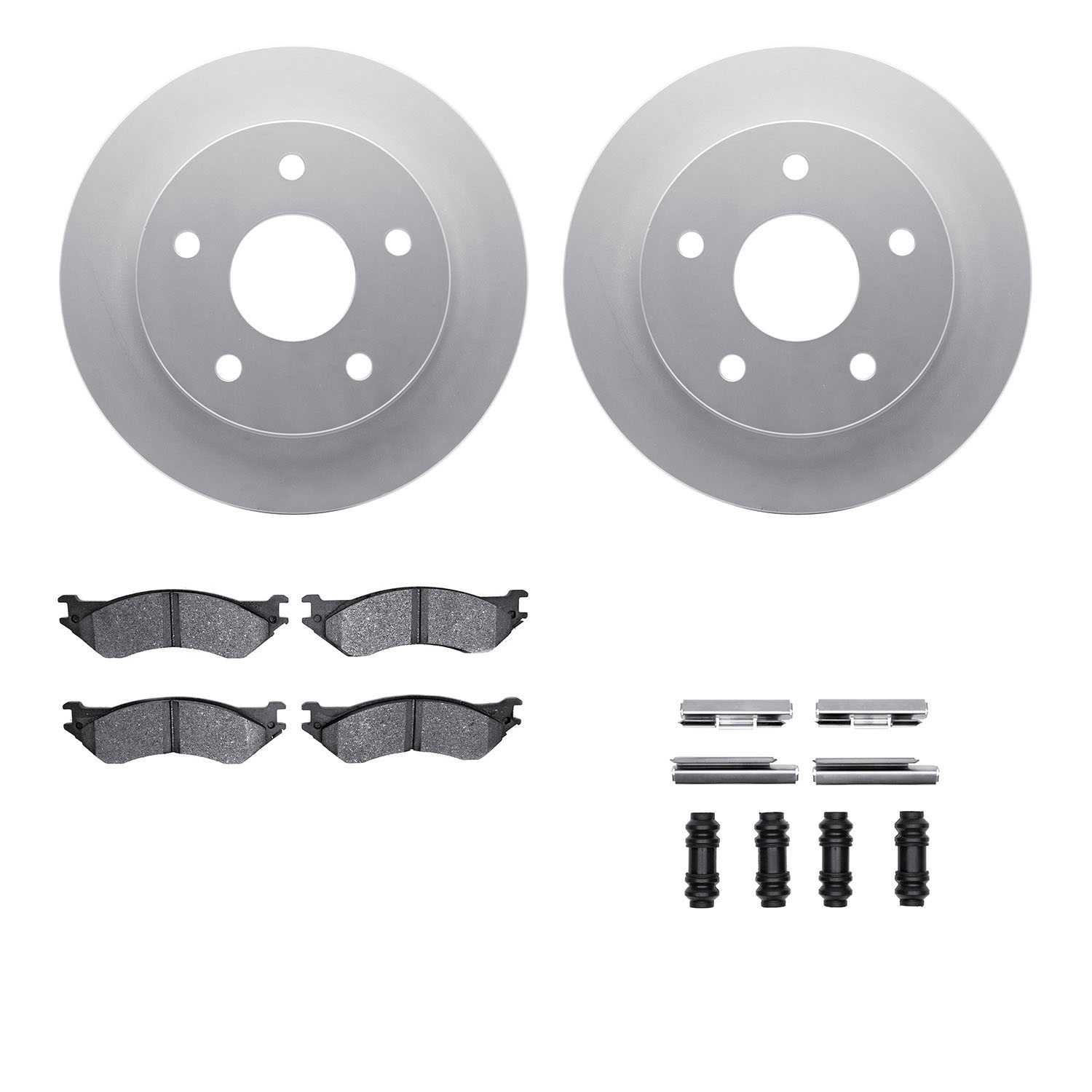 DYN 4412-40007 DFC GEOSPEC Coated Rotor- HD Brake Pad - Hardware