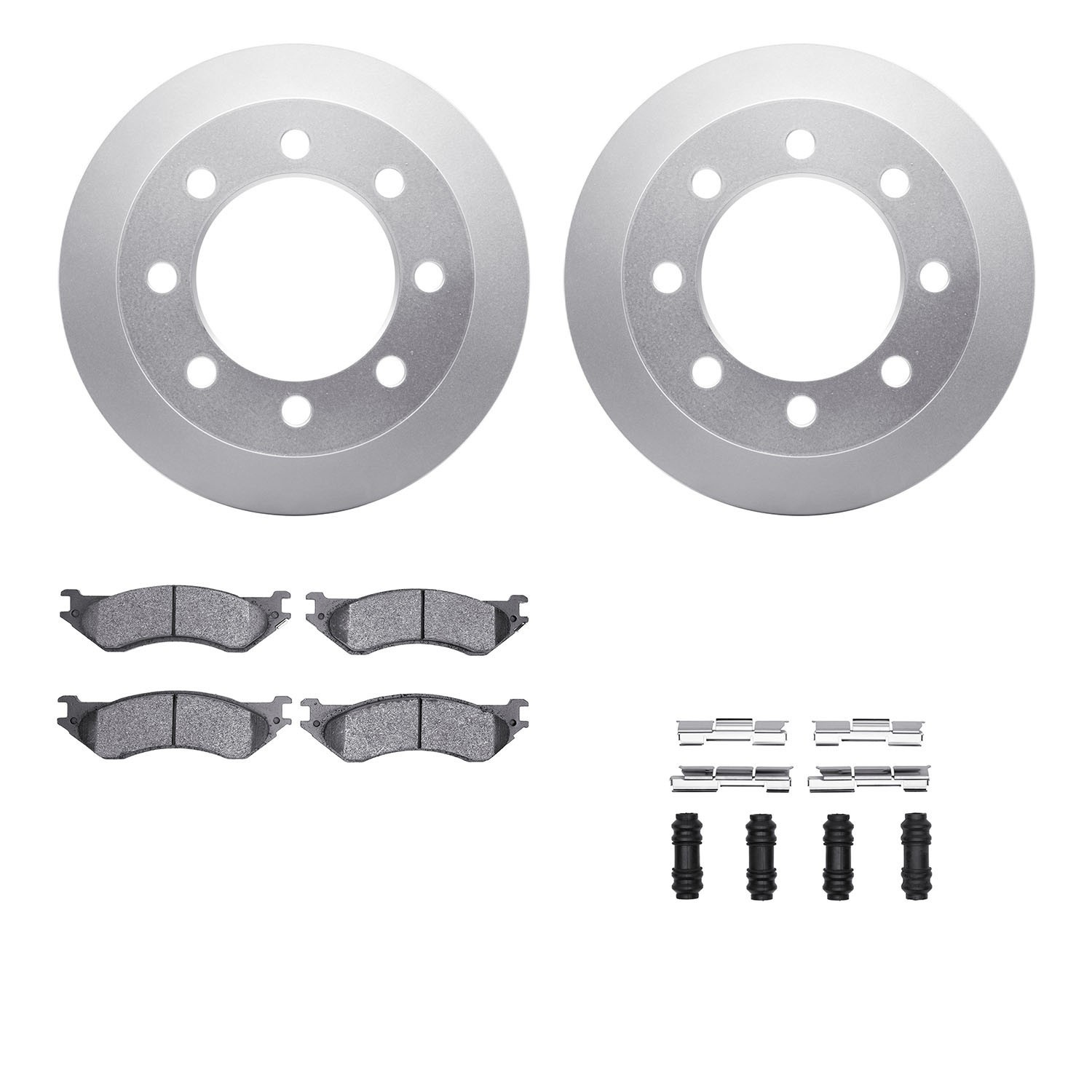 DYN 4412-40008 DFC GEOSPEC Coated Rotor- HD Brake Pad - Hardware