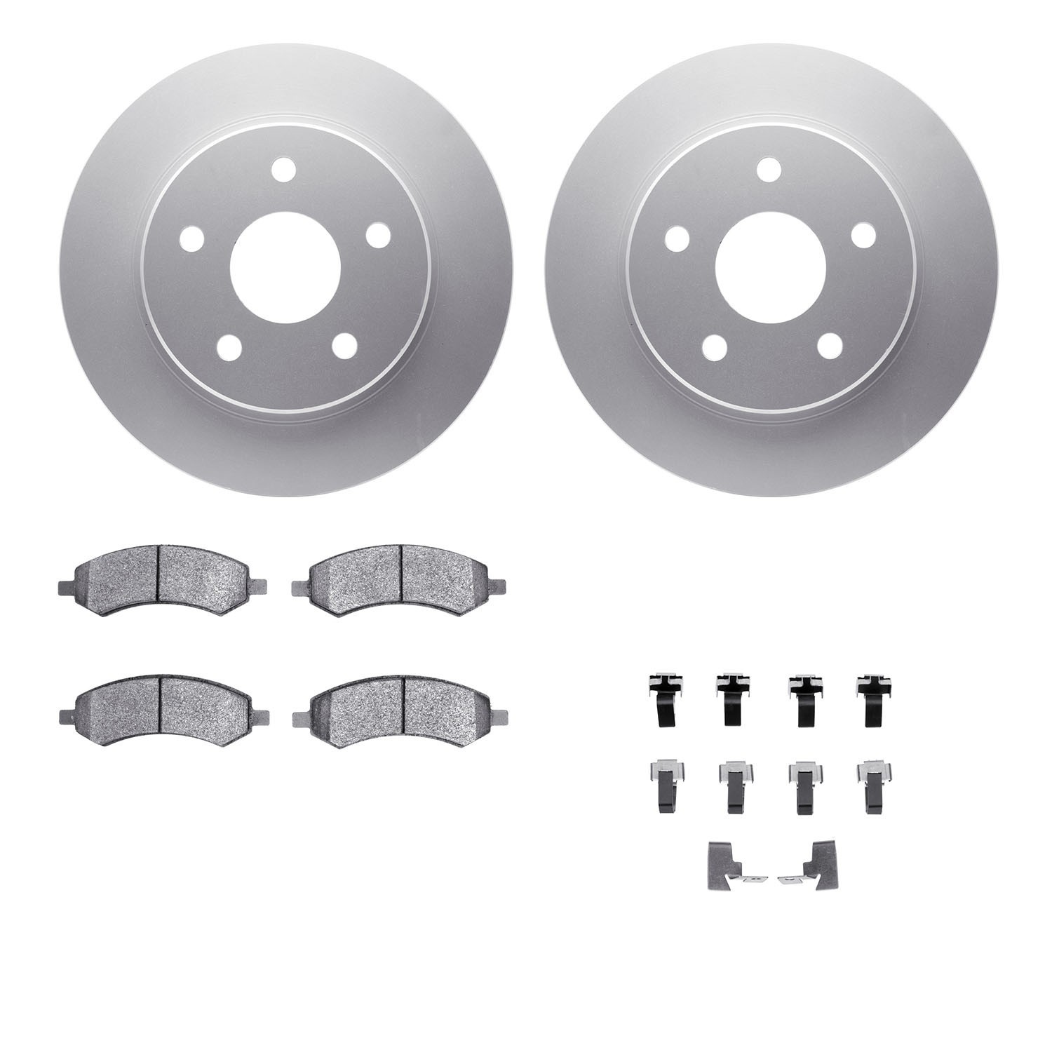 DYN 4412-40009 DFC GEOSPEC Coated Rotor- HD Brake Pad - Hardware