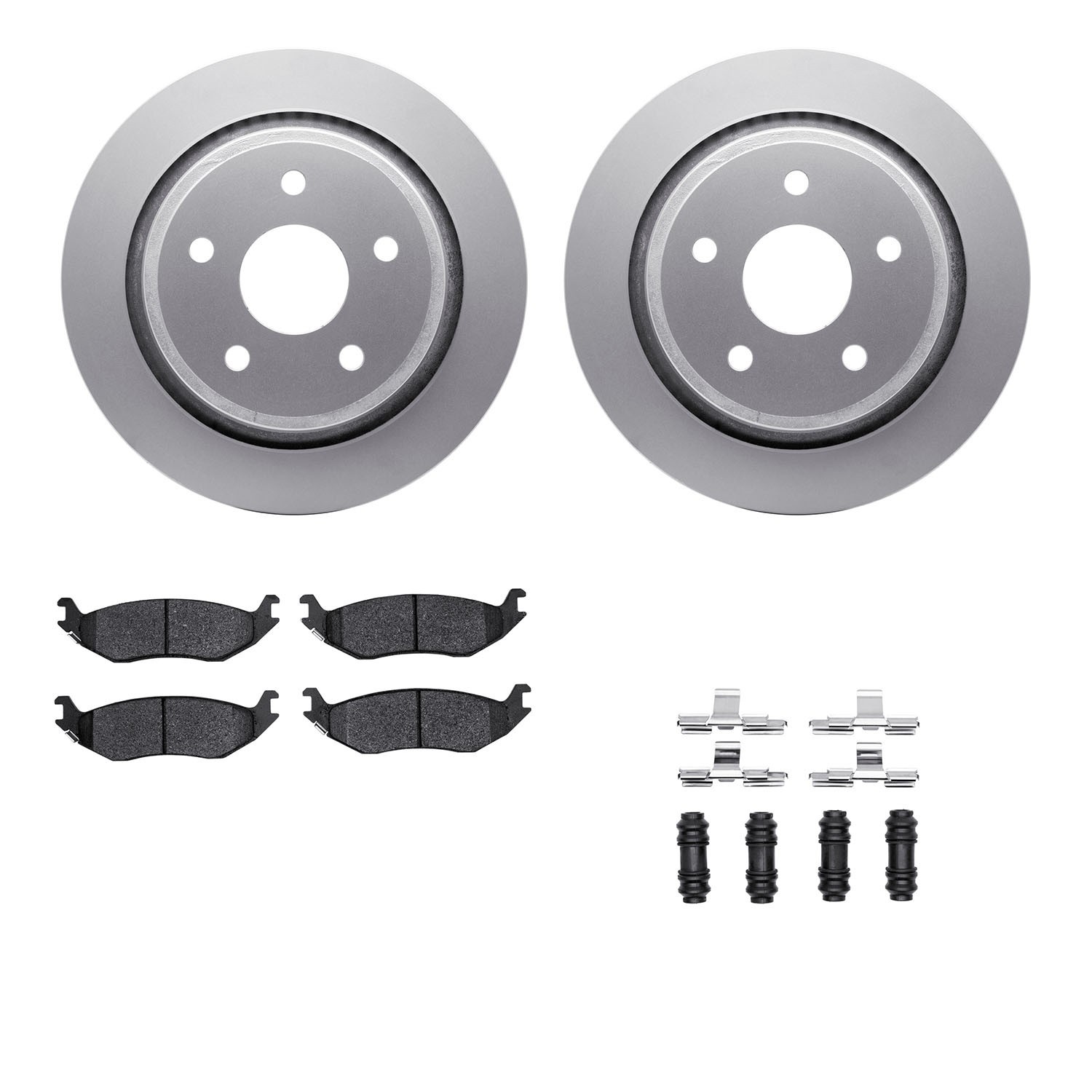 DYN 4412-40010 DFC GEOSPEC Coated Rotor- HD Brake Pad - Hardware