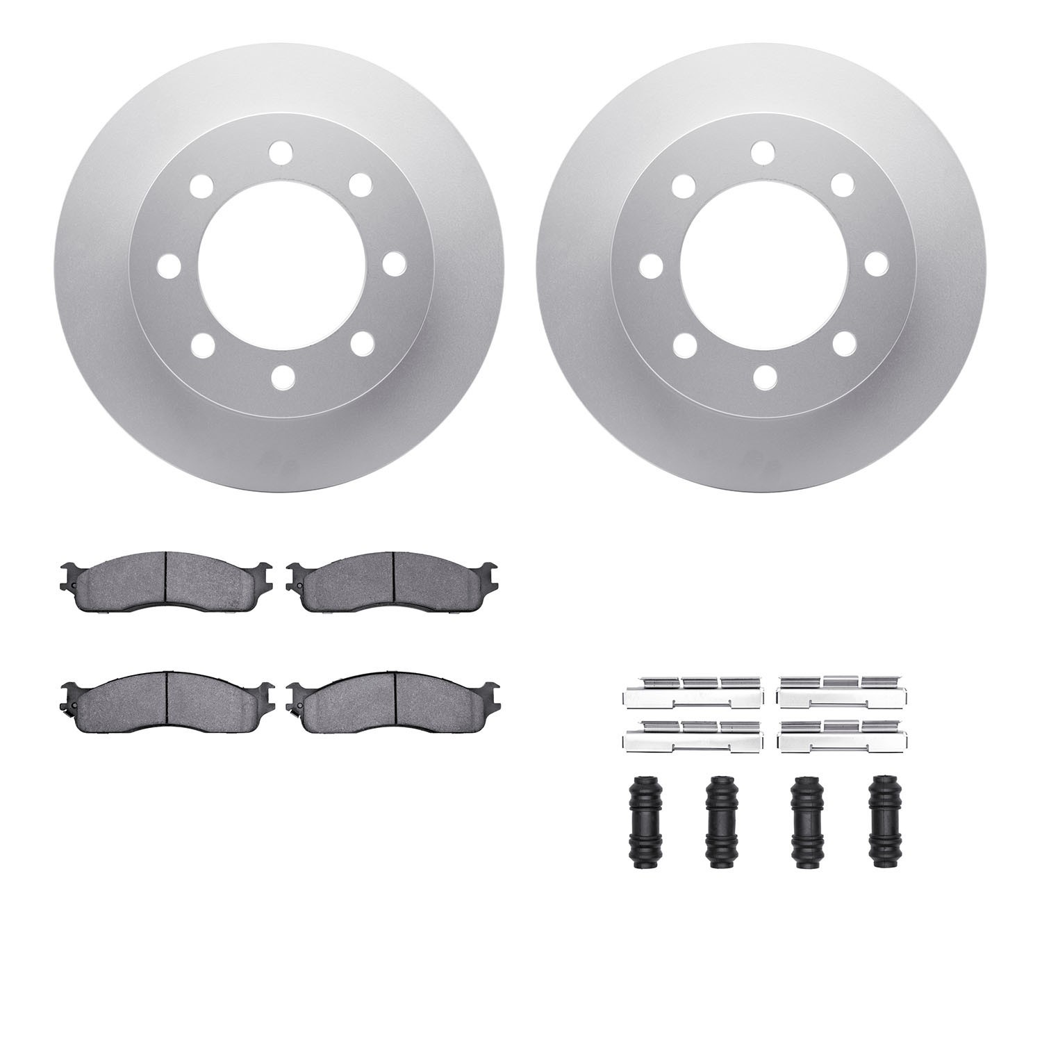 DYN 4412-40013 DFC GEOSPEC Coated Rotor- HD Brake Pad - Hardware