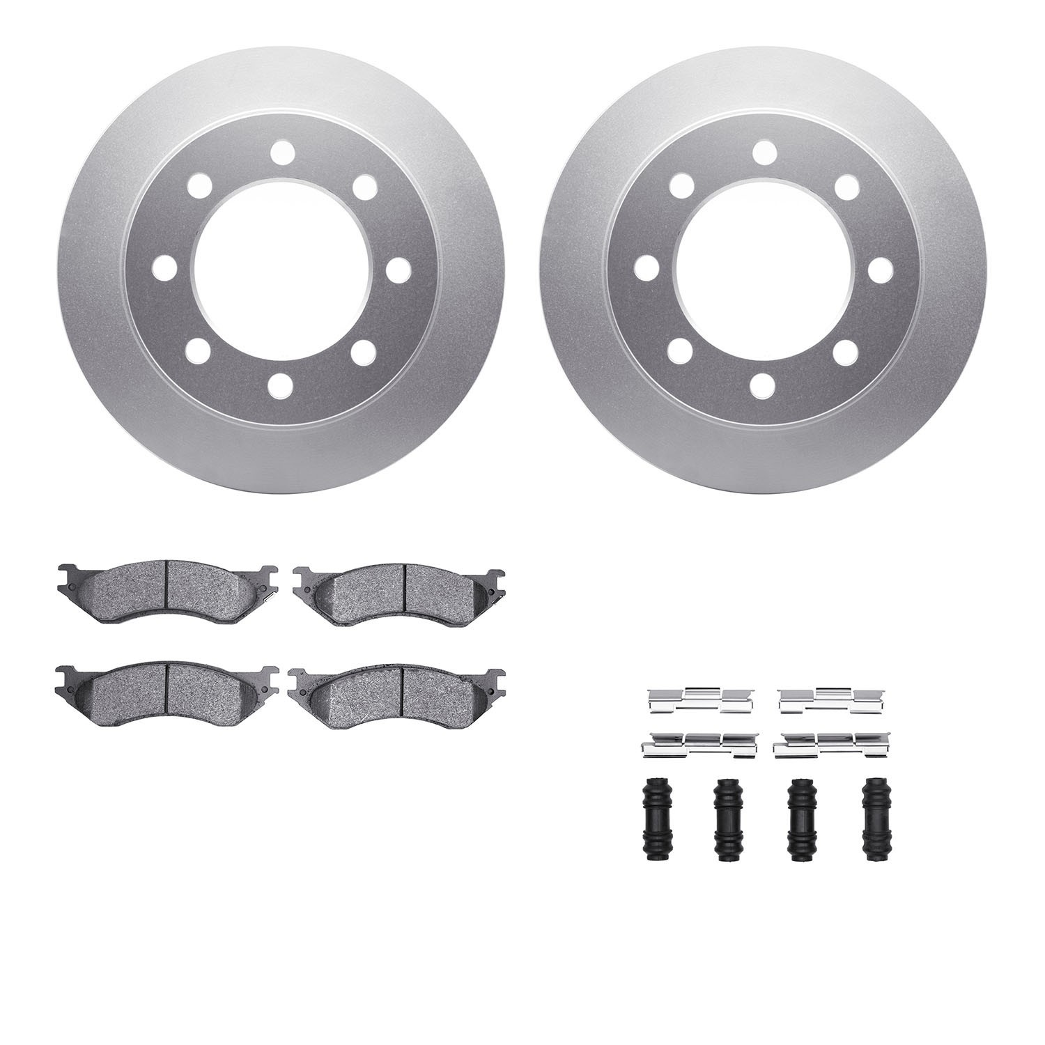 DYN 4412-40014 DFC GEOSPEC Coated Rotor- HD Brake Pad - Hardware