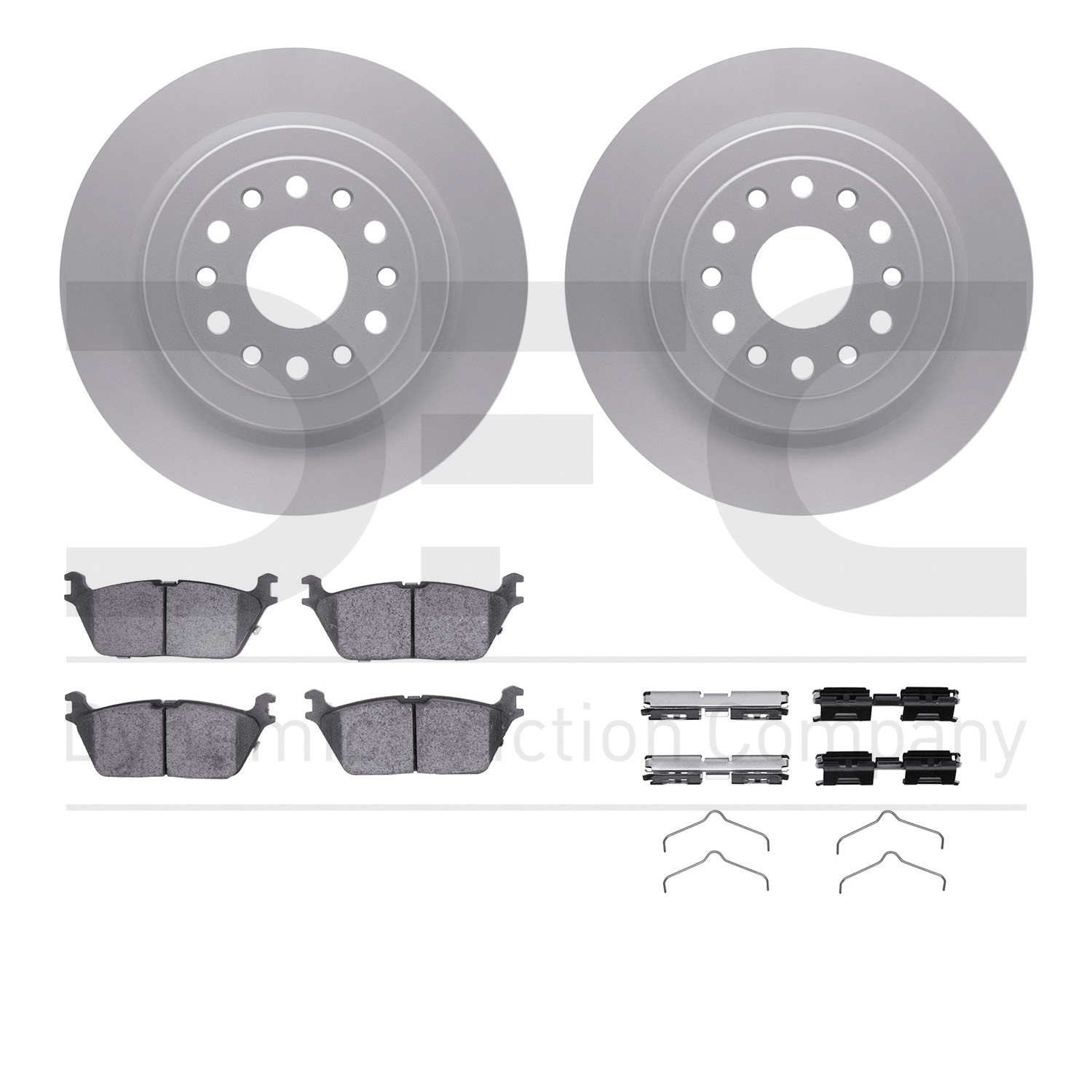 DYN 4412-40023 DFC GEOSPEC Coated Rotor- HD Brake Pad - Hardware