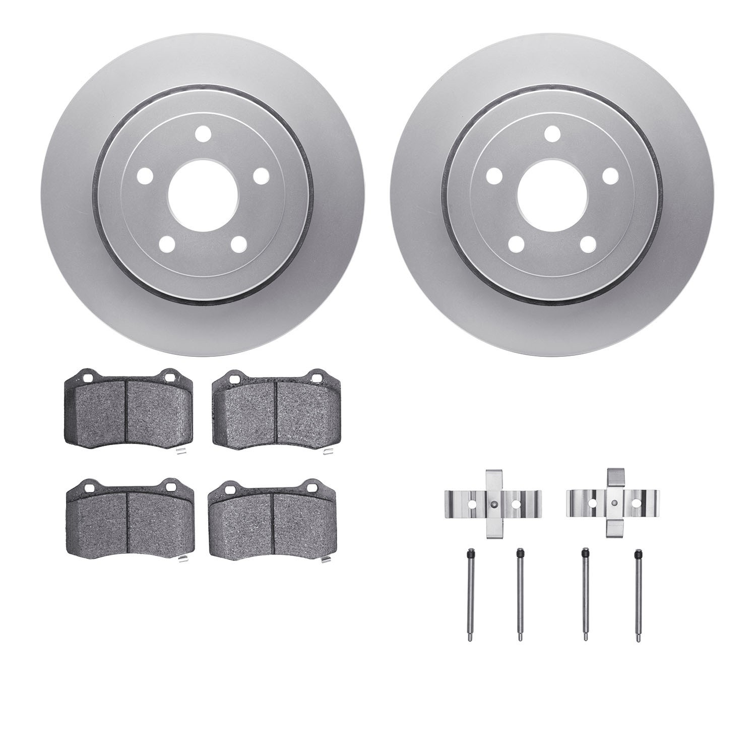 DYN 4412-42004 DFC GEOSPEC Coated Rotor- HD Brake Pad - Hardware